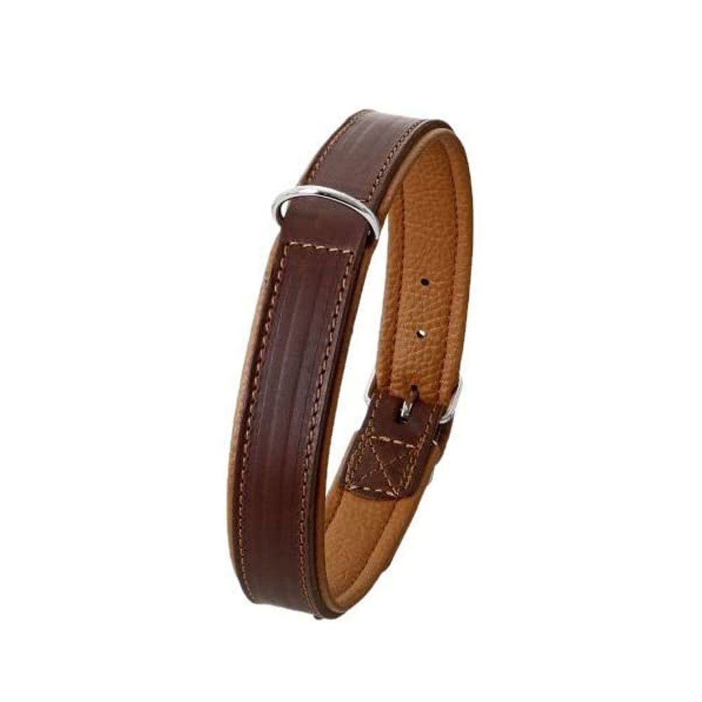 Hunde-Halsband Karlie Rondo Halsband unterlegt - Braun Breite/Länge: 20 mm / 47 cm