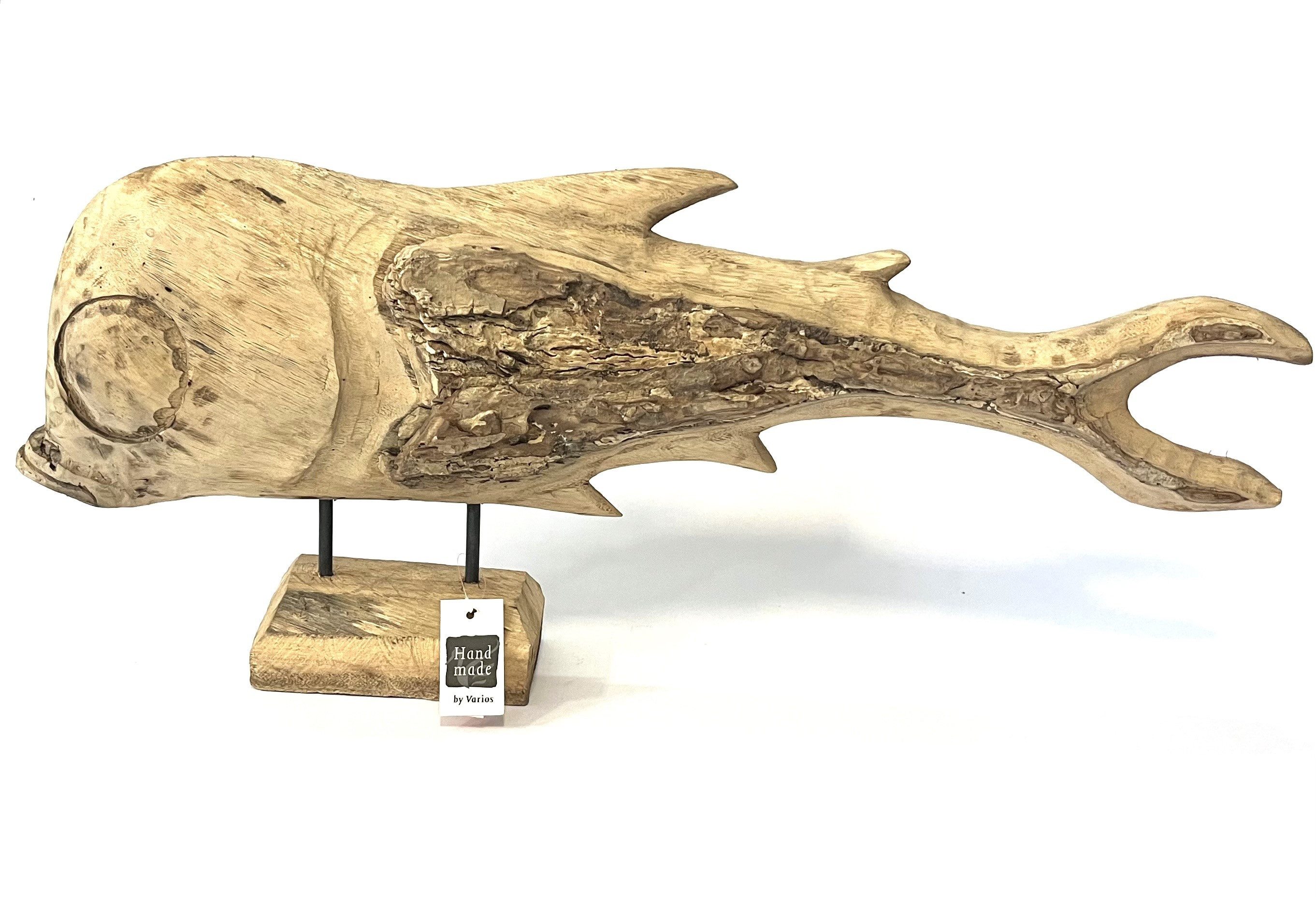 Dekofigur Deko Standfigur Skulptur Fisch Maritim Holz Groß 80 cm