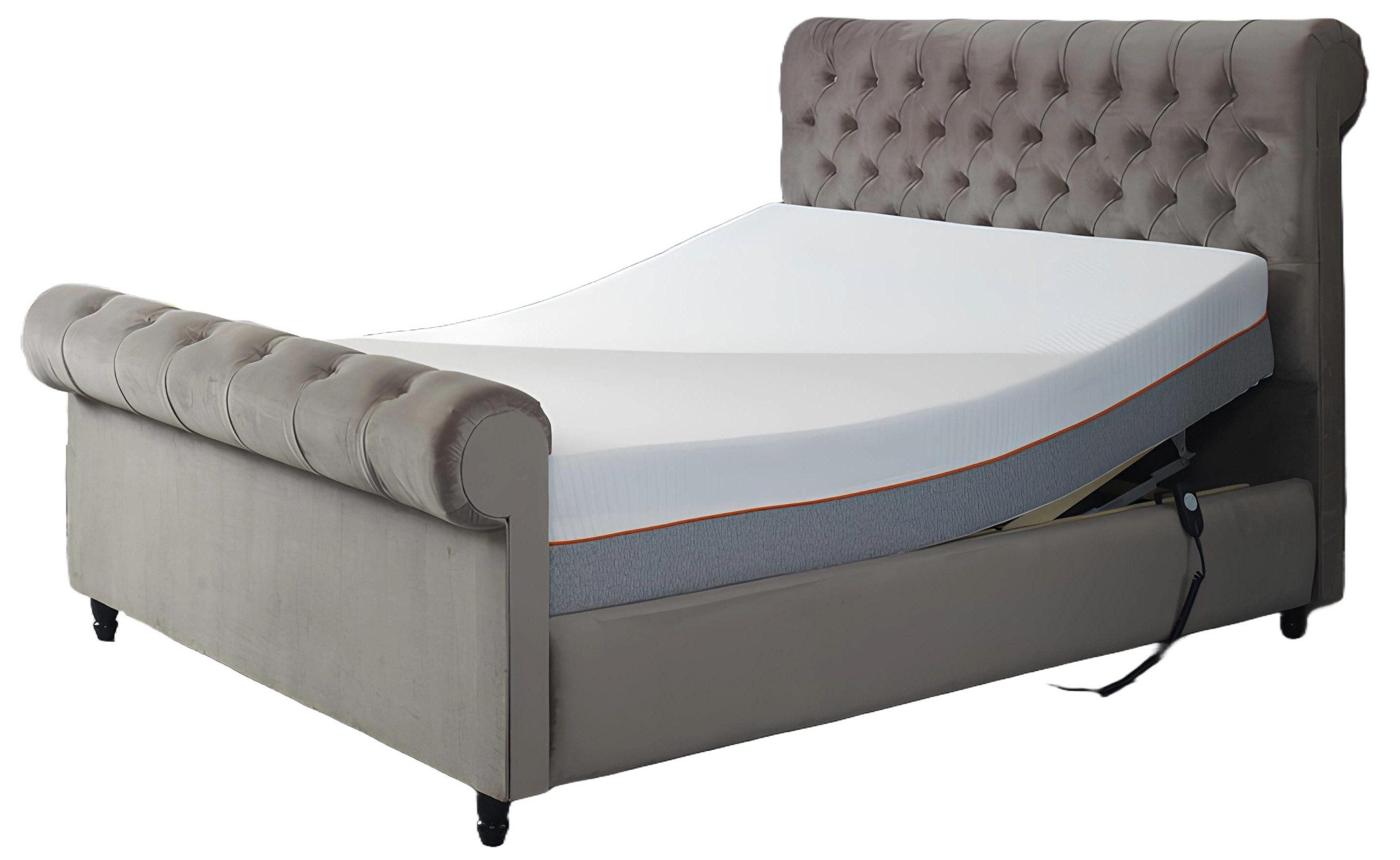 Xlmoebel Bett Hochwertiges Schlafzimmerbett mit exklusivem Design aus Leder (Chesterfield Bett 4062292302824), Hergestellt in Europa