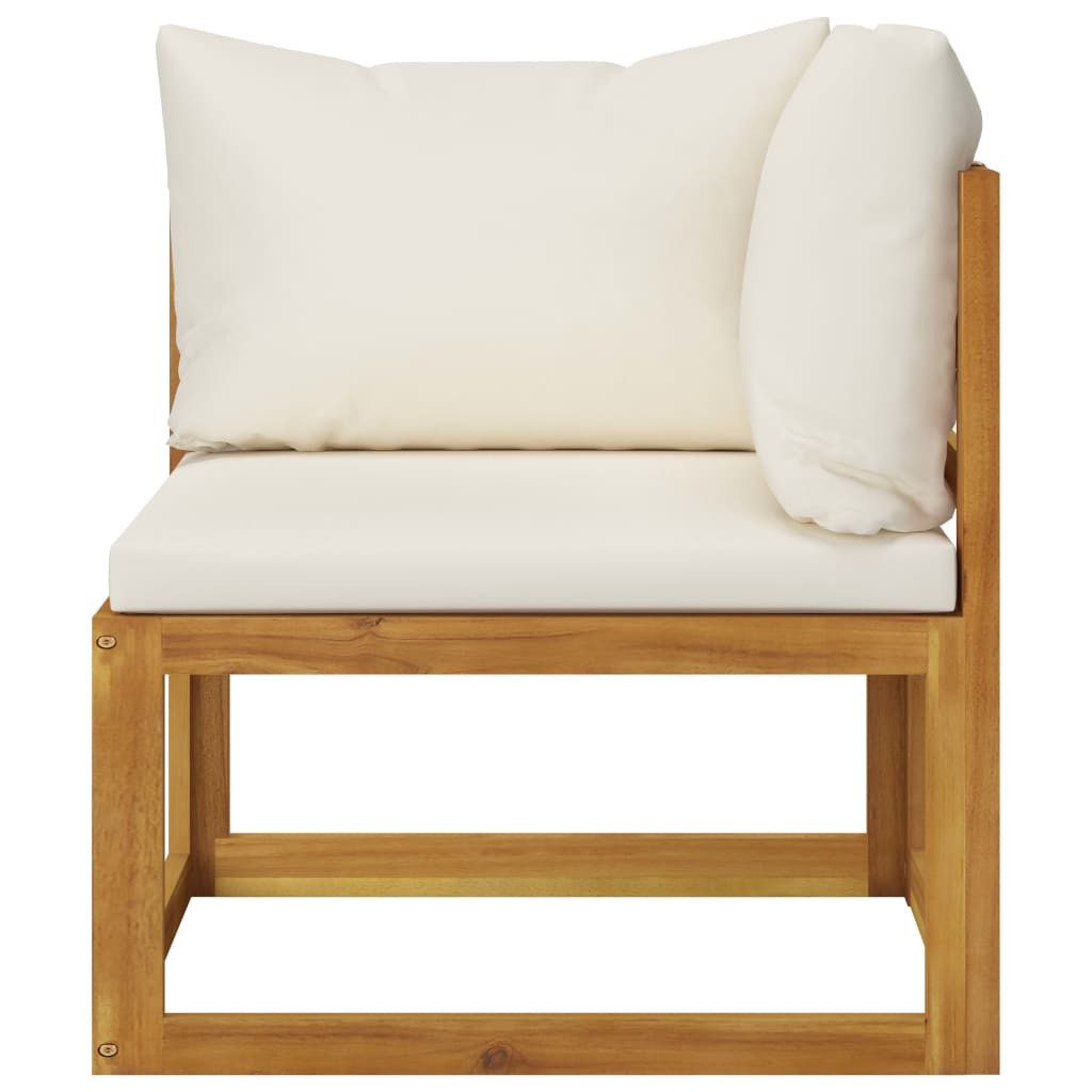 vidaXL Sofaelement Modular-Ecksofa mit Cremeweißen Kissen günstig online kaufen