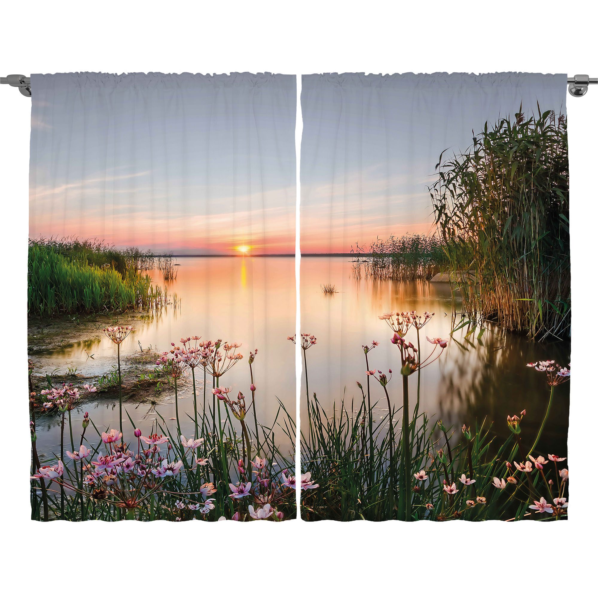 Abakuhaus Gardine Schlafzimmer Kräuselband Vorhang mit Schlaufen und Haken, günstig online kaufen