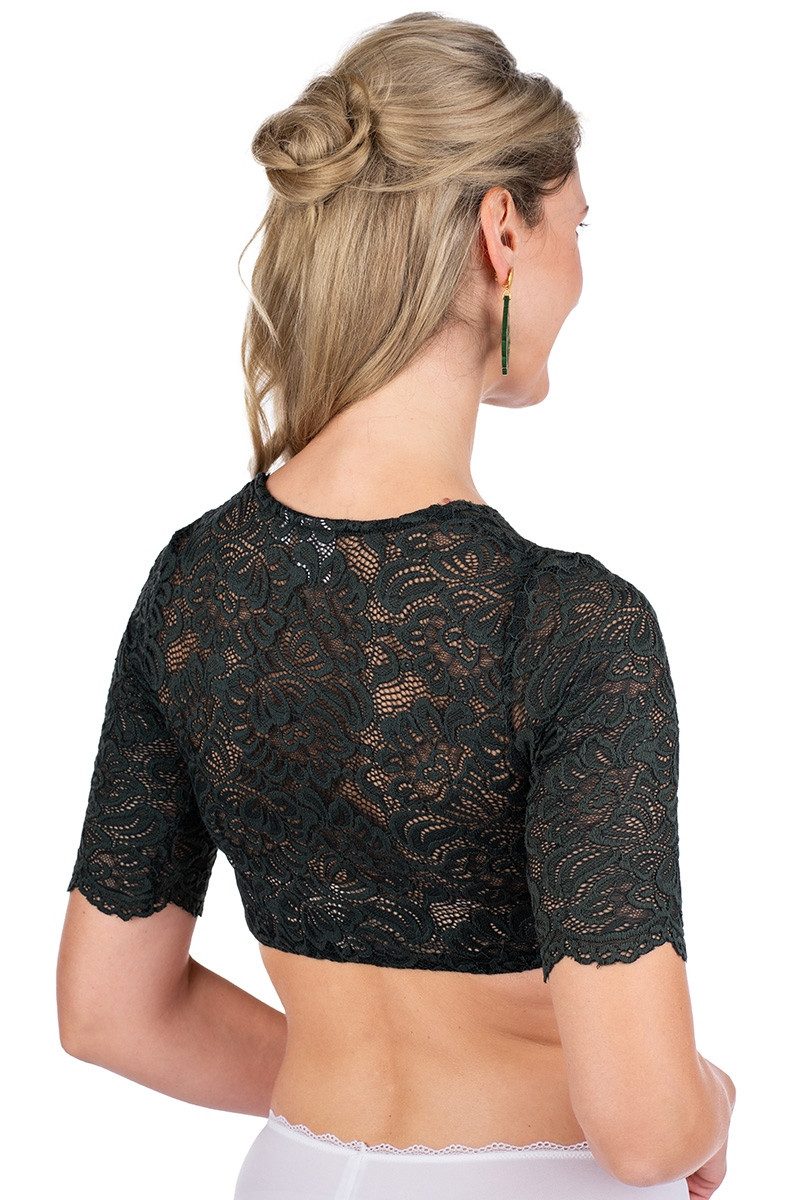 Spieth & Wensky Dirndlbluse Dirndlbluse - ANSBACH - altrosa, dunkelgrün günstig online kaufen