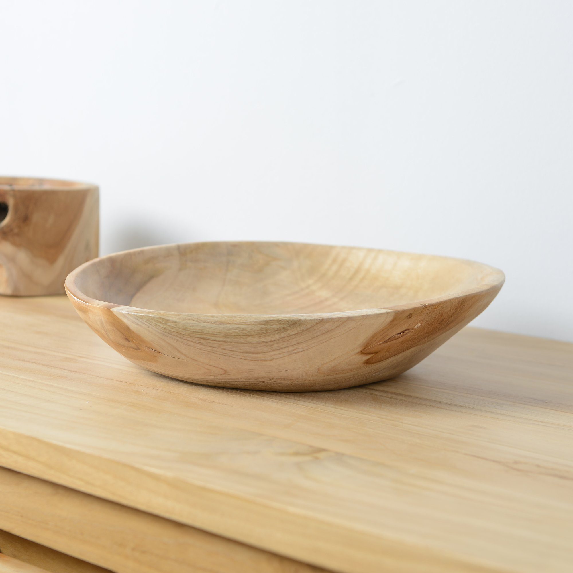 wohnfreuden Dekoschale Teak Holzschale lasiert braun günstig online kaufen