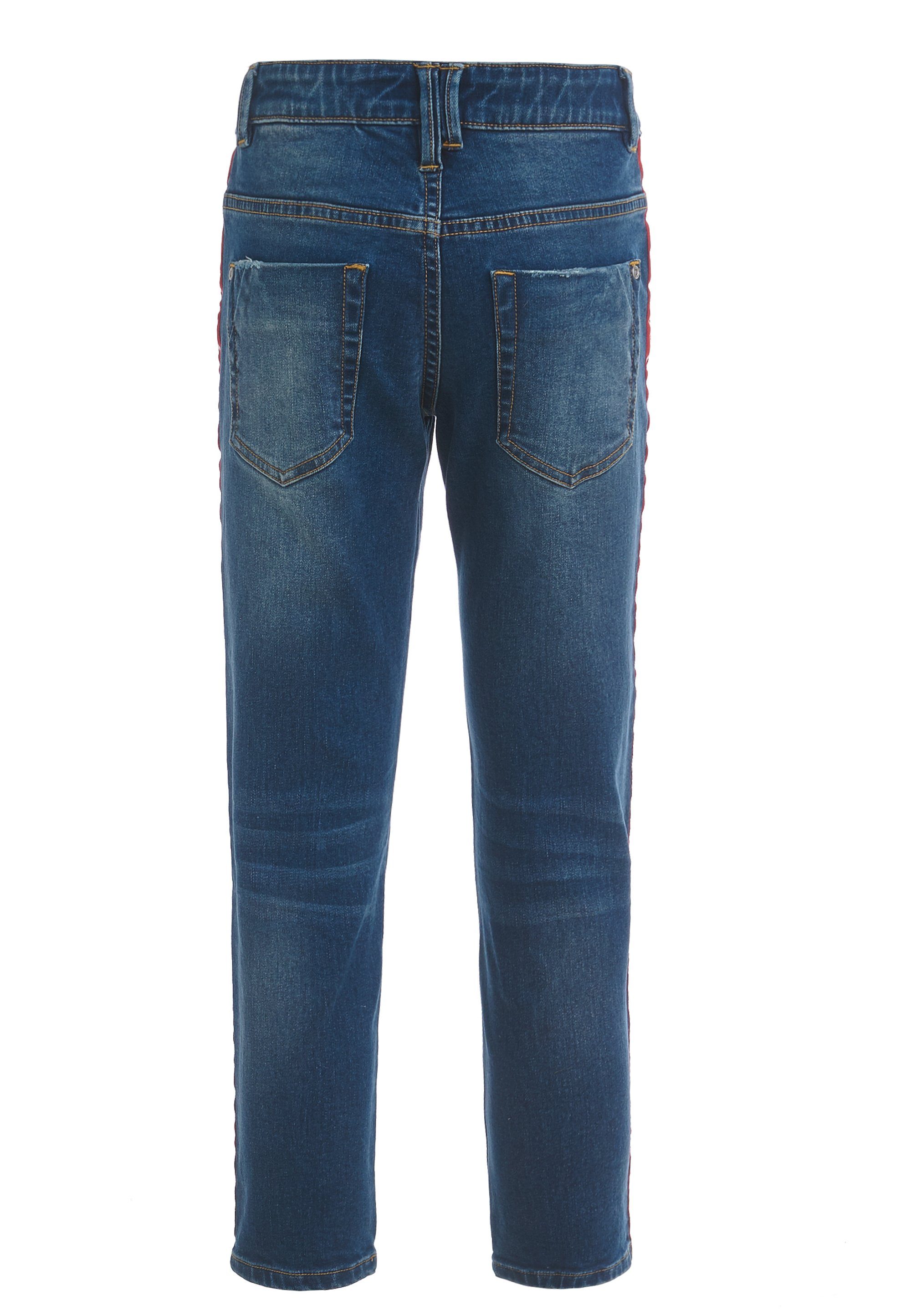 Casual Jeans kontrast Seitenstreifen Hose Denim mit Gulliver Bequeme