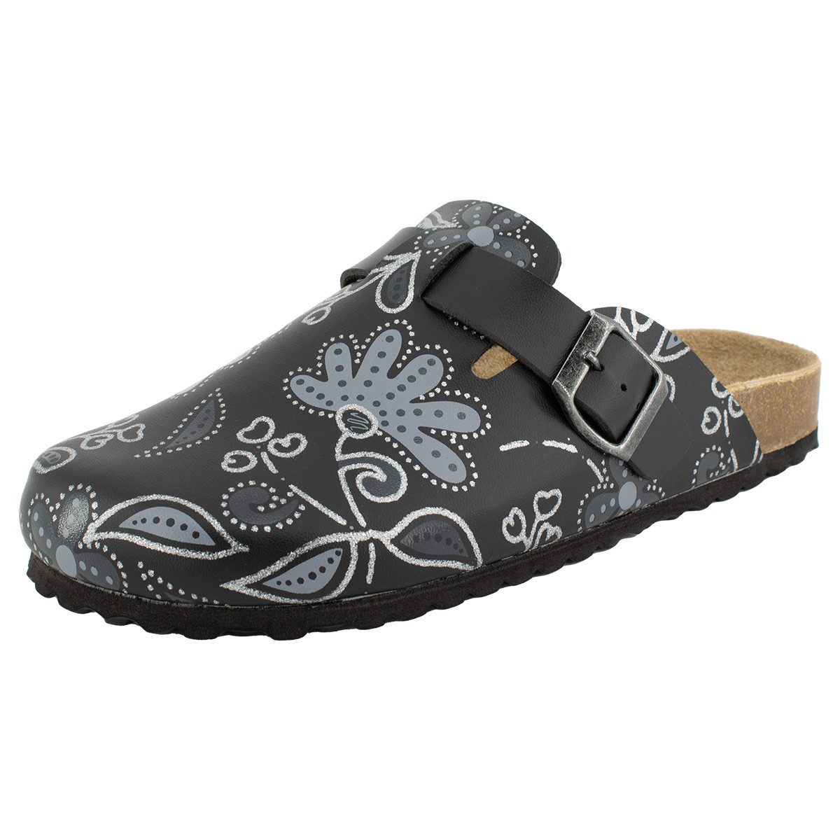 SUPERSOFT Classic Clog (1-tlg) Clogs - Lederdecksohle, Korkfußbett, Schnutzabweisend