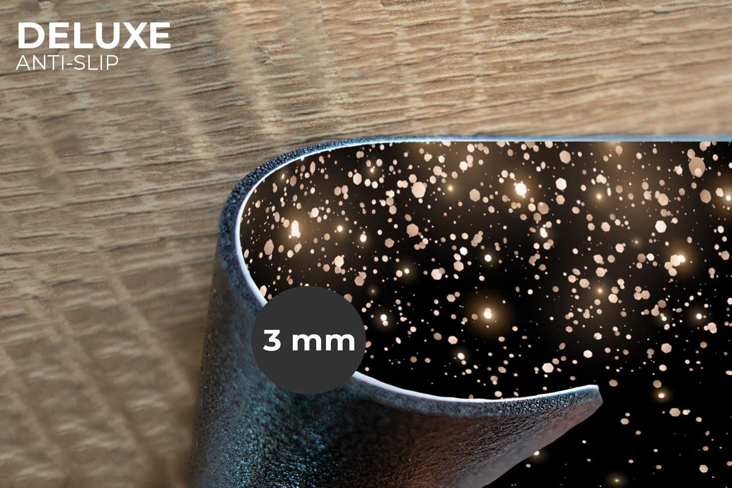 MuchoWow Platzset Schwarz - Abstrakt, (6-St), Platzsets, Tischset, Abwaschb günstig online kaufen