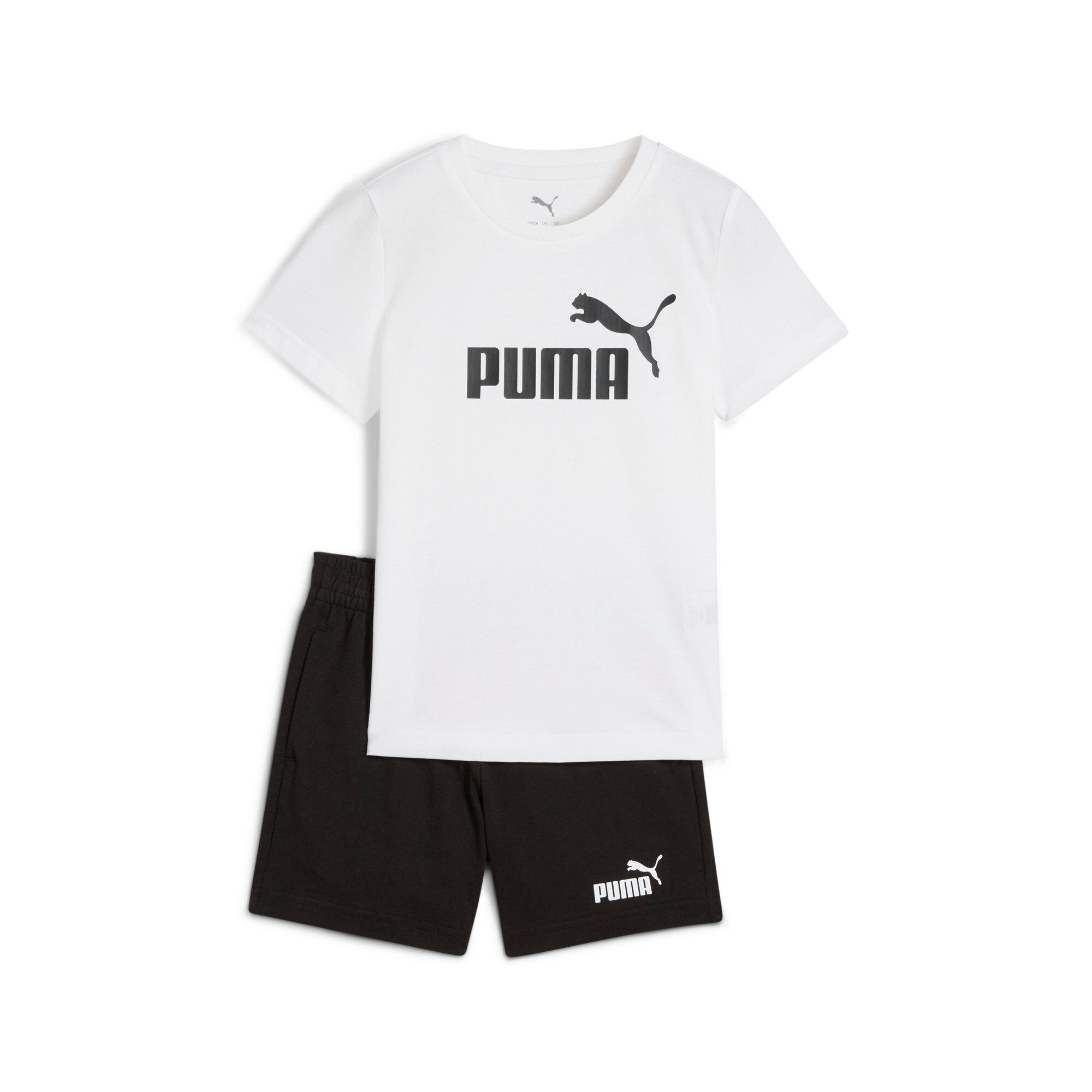 PUMA Trainingsanzug ESS NO1 LOGO TEE AND SHORTS SET PS (2-tlg), zweiteiliges Set, T-Shirt mit geripptem Rundhalsausschnitt – Bild 2 von 3