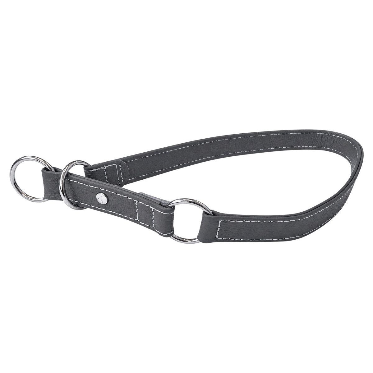 Das Lederband Hunde-Halsband Würger mit Stop Amsterdam lava/lava