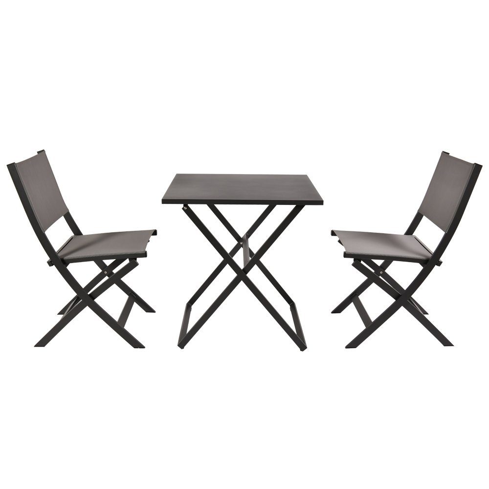GARDEN ART Gartenmöbelset »2 Stühle 1 Tisch«, (3-tlg), Aluminium, klappbar  online kaufen | OTTO