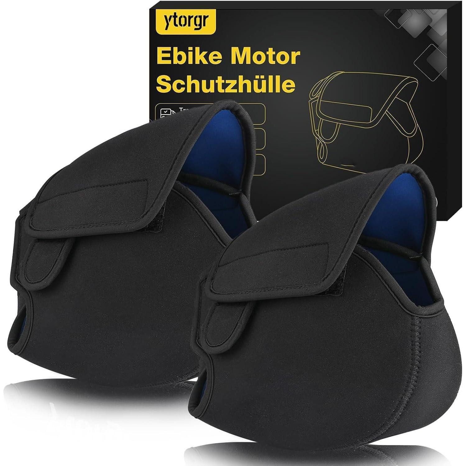 LuxusKollektion Motor-Schutzhülle 2 Stück Neopren Ebike Mittelmotorabdeckung Schutz Regenschutz