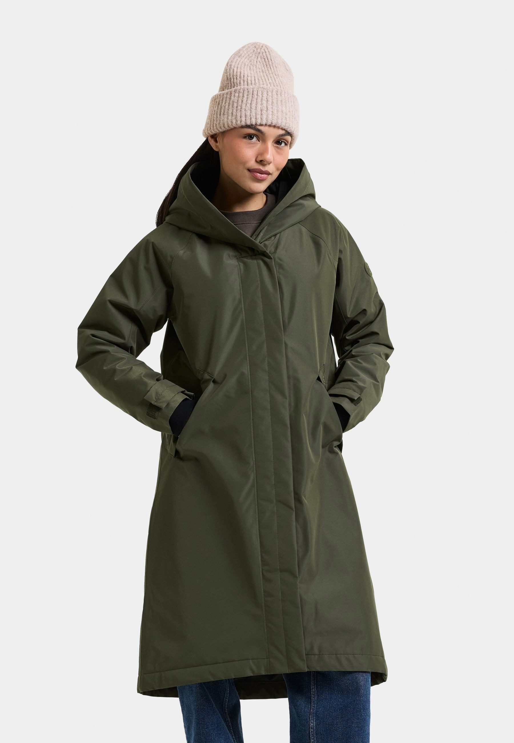 Didriksons Winterjacke Damen Wintermantel Wasserdicht NOELIA mit Kapuze mit Taschen