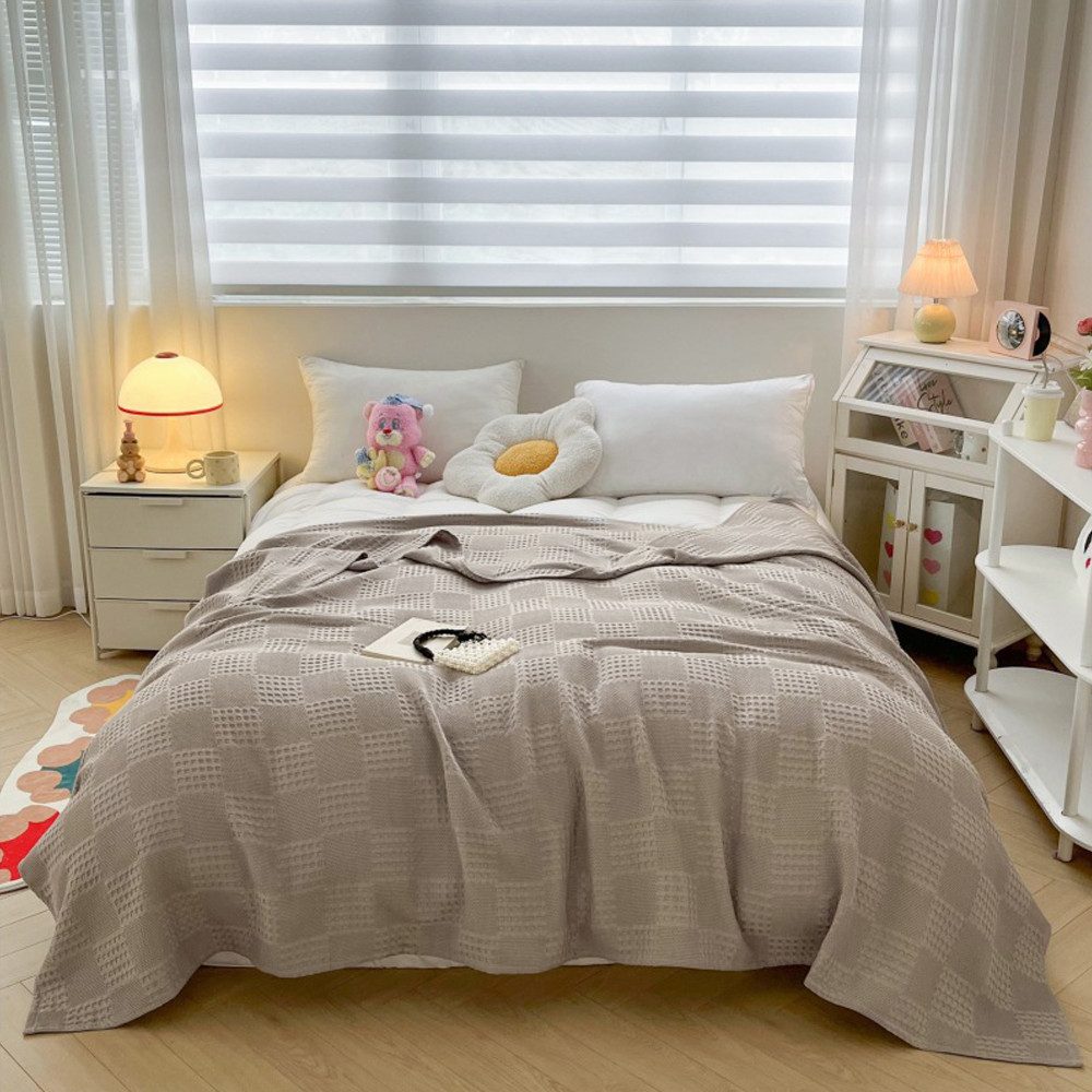 NUODWELL Tagesdecke Waffeloptik Tagesdecke,Extra weiche Baumwolldecke,Mehrz günstig online kaufen