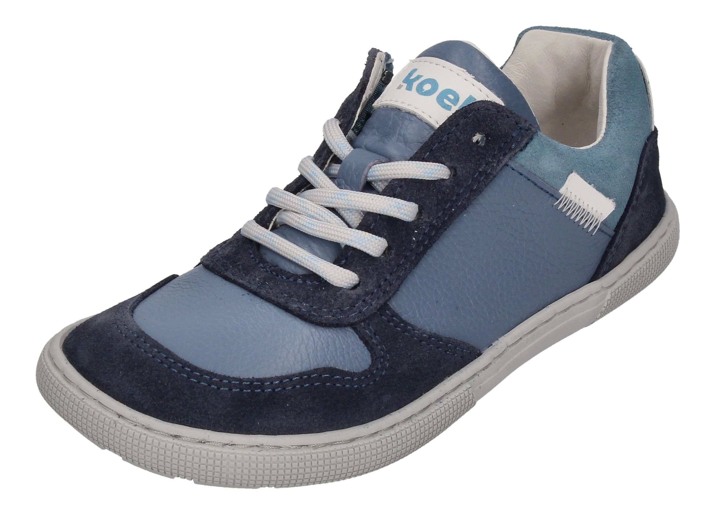 Naturino Barefoot Amur Nappa - Scarpine Primi Passi Celesti In Pelle Per Bambini