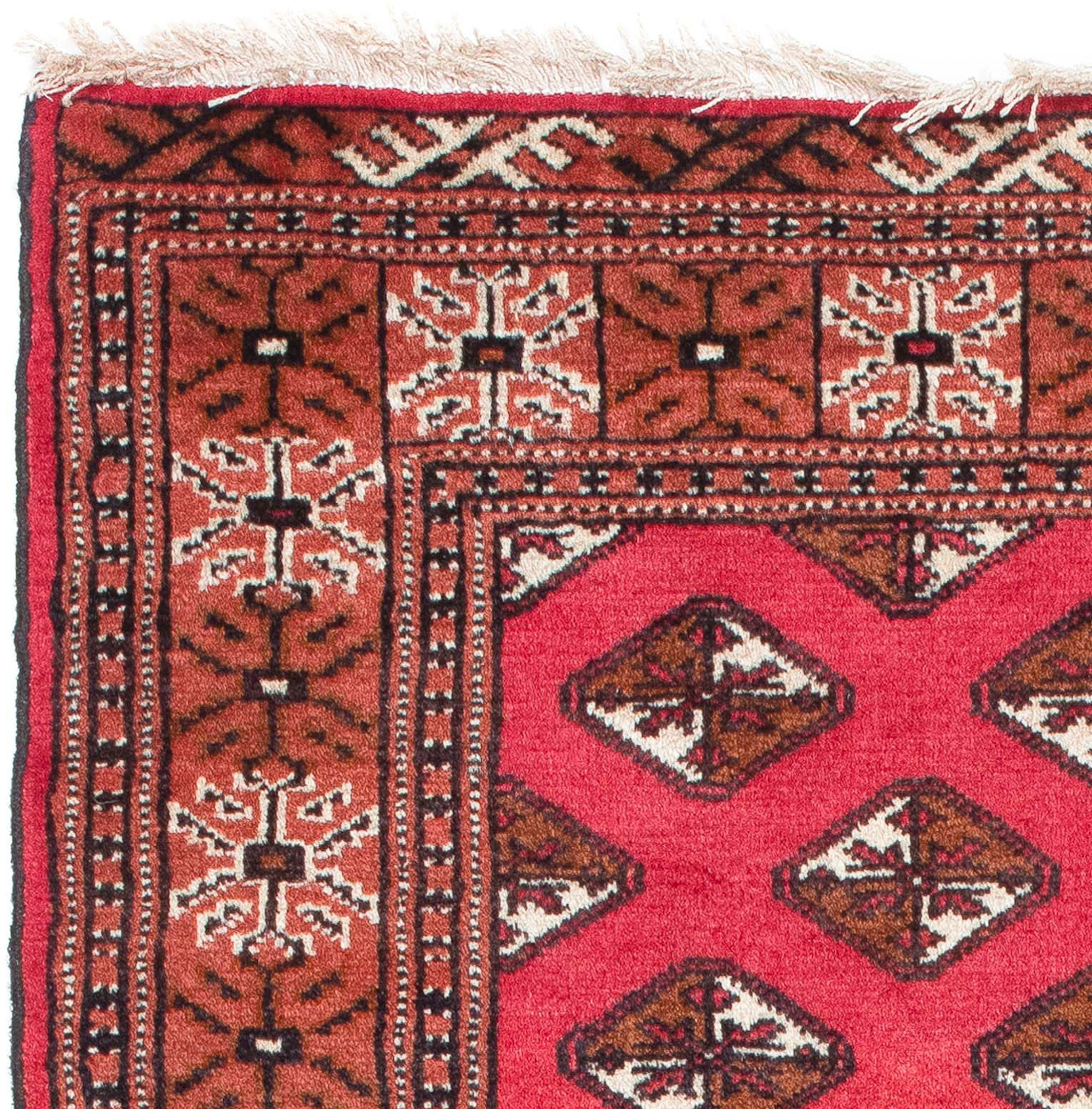 cm 87 - 136 Belutsch rot, Höhe: Einzelstück Zertifikat rechteckig, Wohnzimmer, Orientteppich - x mm, mit 8 morgenland, Handgeknüpft,