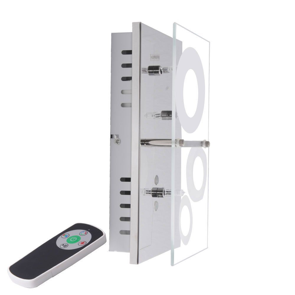 Brilliant LED Wandleuchte, Leuchtmittel inklusive, Farbwechsel, RGB LED Wand Lampe Wohn Zimmer Beleuchtung Glas Leuchte