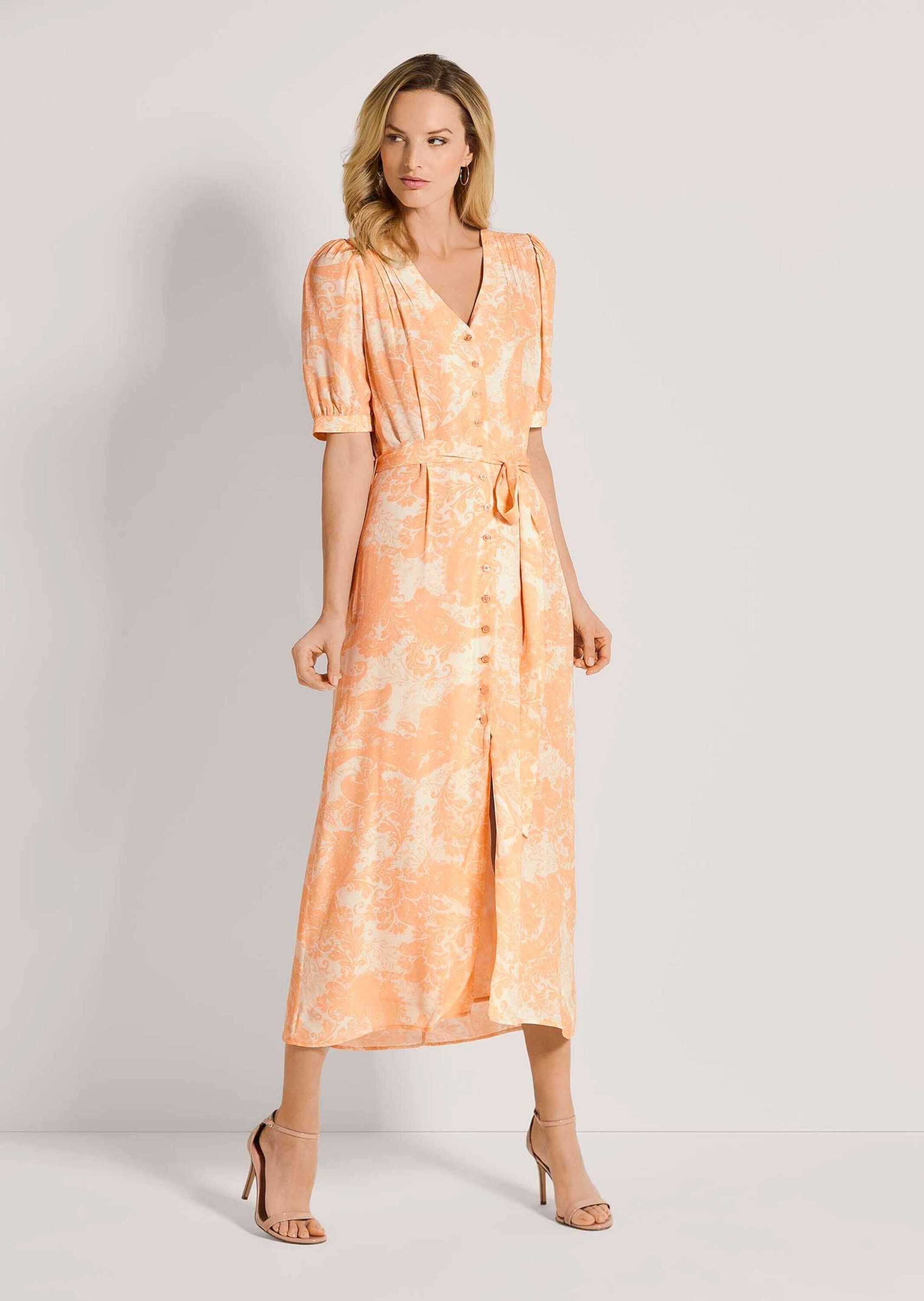 MADELEINE Maxikleid Durchgeknöpftes Sommerkleid mit floralem günstig online kaufen