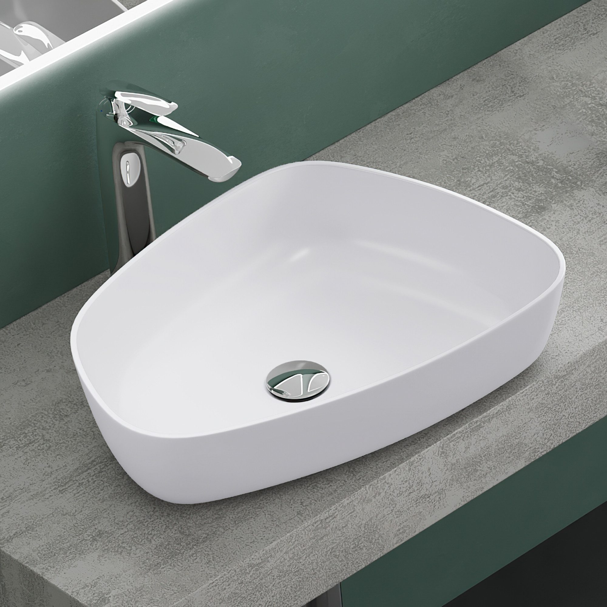 Mai & Mai Aufsatzwaschbecken Design Waschbecken Col806 Mineralguss
