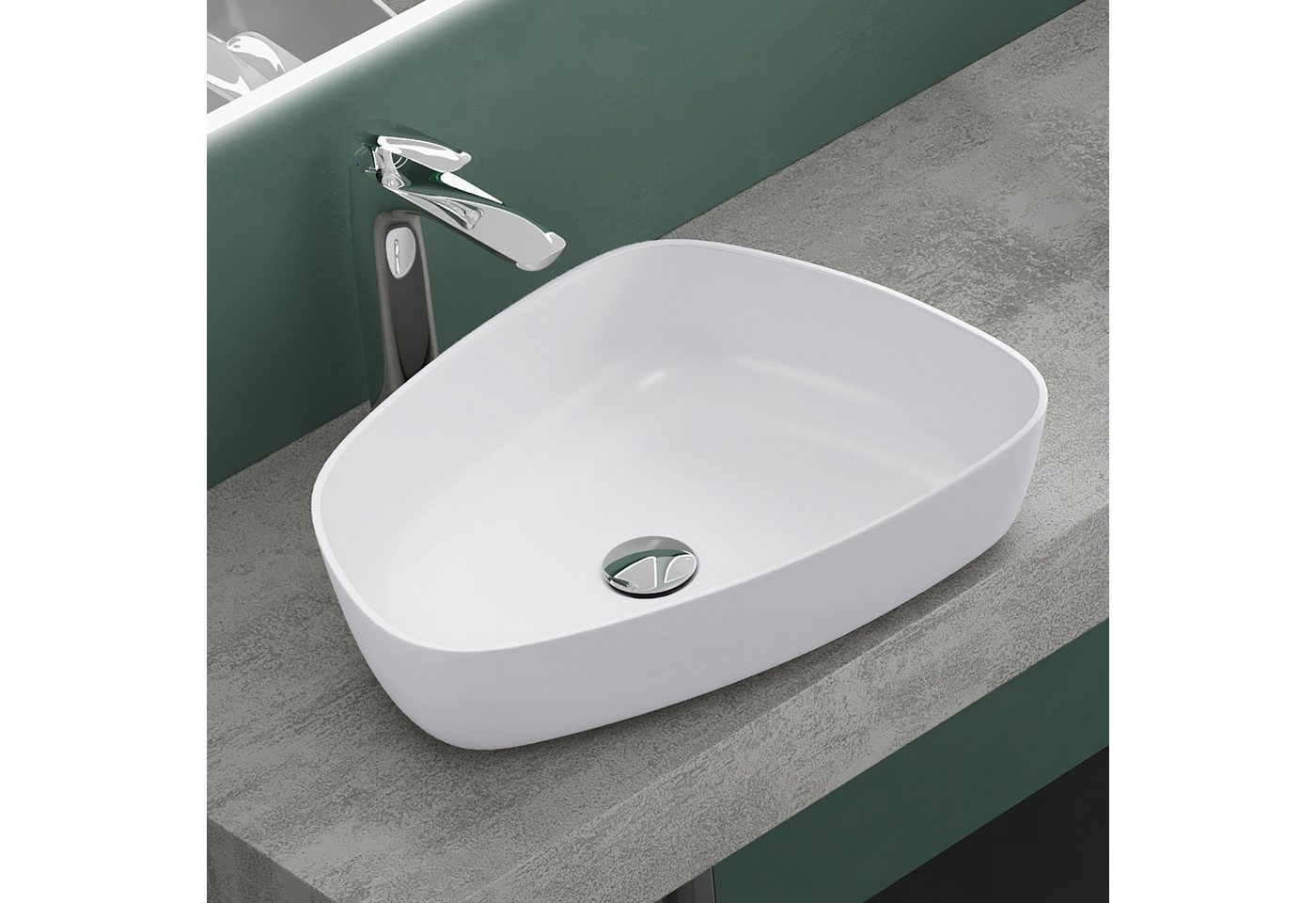 Thumbnail - Mai & Mai Aufsatzwaschbecken Design Waschbecken Col806 Mineralguss