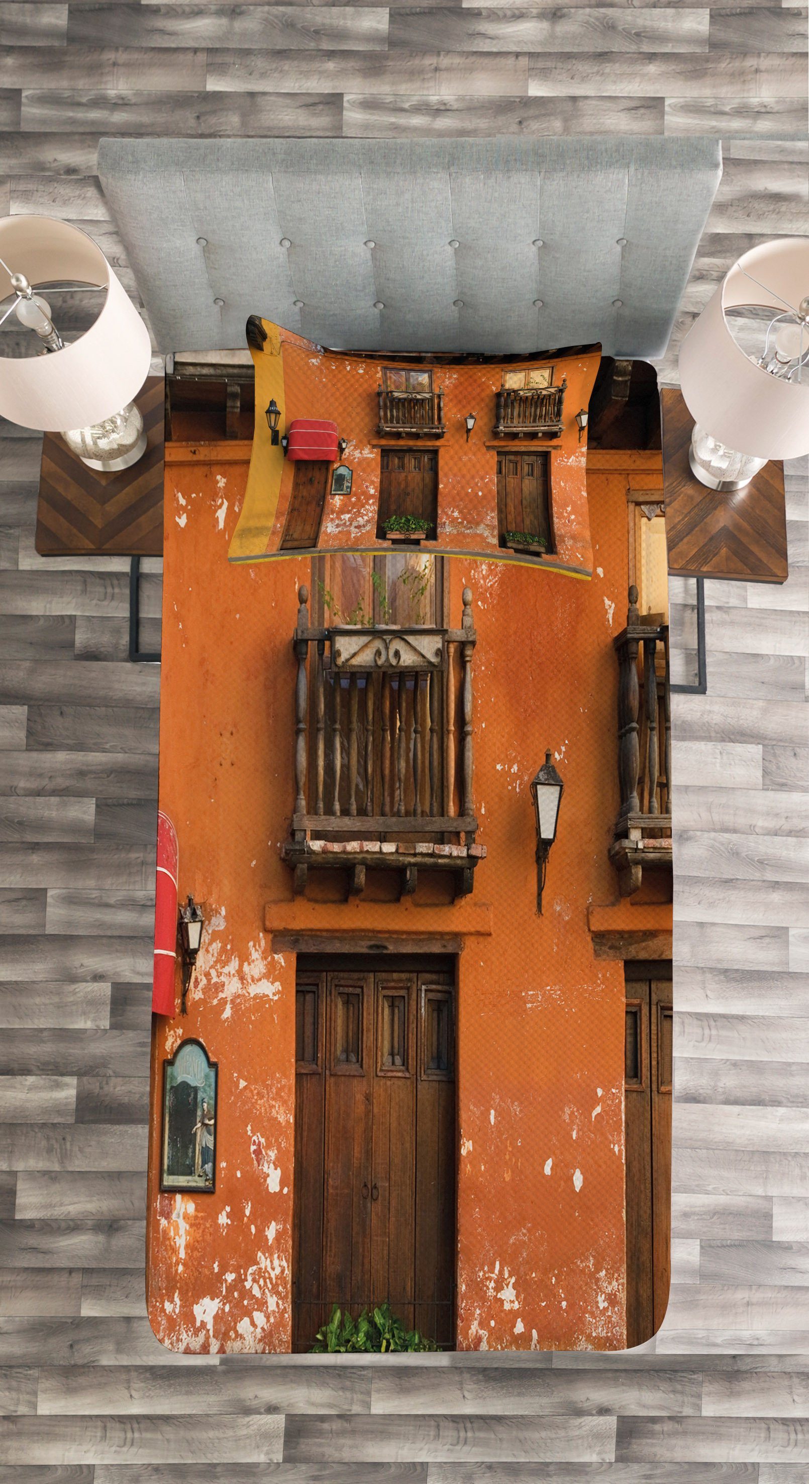 Cartagena mit Set Abakuhaus, Tagesdecke Kissenbezügen Streets Foto Waschbar, Amerika