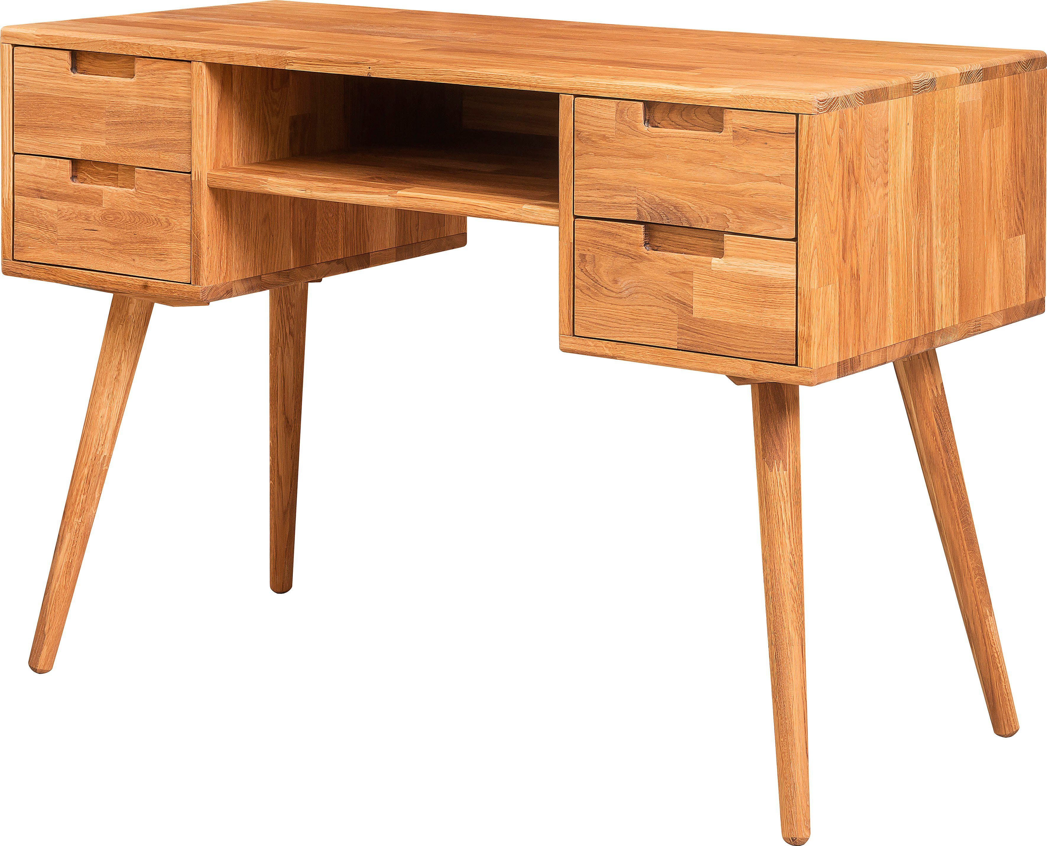 andas Schreibtisch »Scandi«, aus massivem Eichenholz, mit einer praktischen  Soft-Close-Funktion, Breite 110 cm online kaufen | OTTO