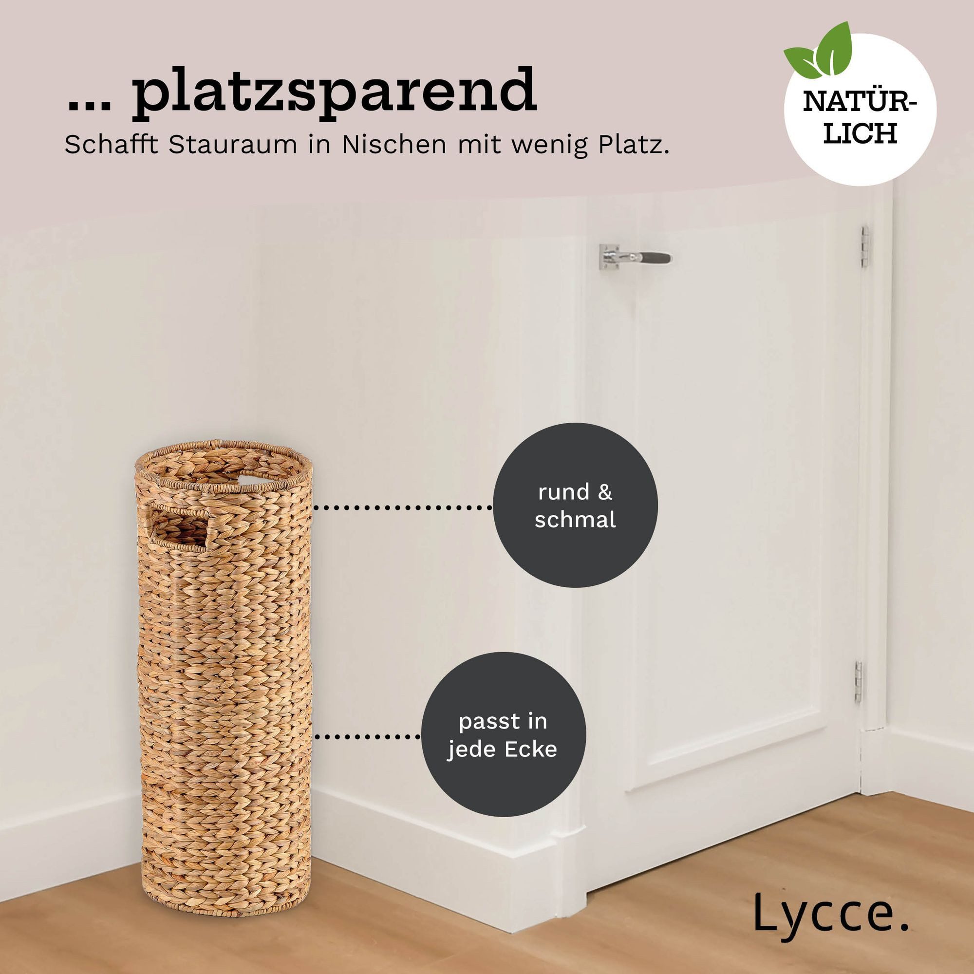 Lycce Schirmständer Regenschirmständer aus Wasserhyazinthen-Geflecht