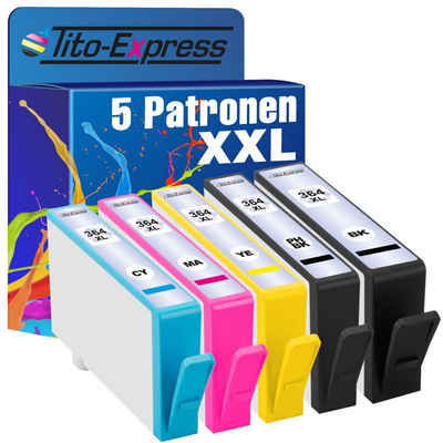 Tito-Express 5er Set ersetzt HP 364 XL 364XL Tintenpatrone (Multipack, für Deskjet 3070A 3520 Officejet 4620 4622 Photosmart 5510 6510 5515)