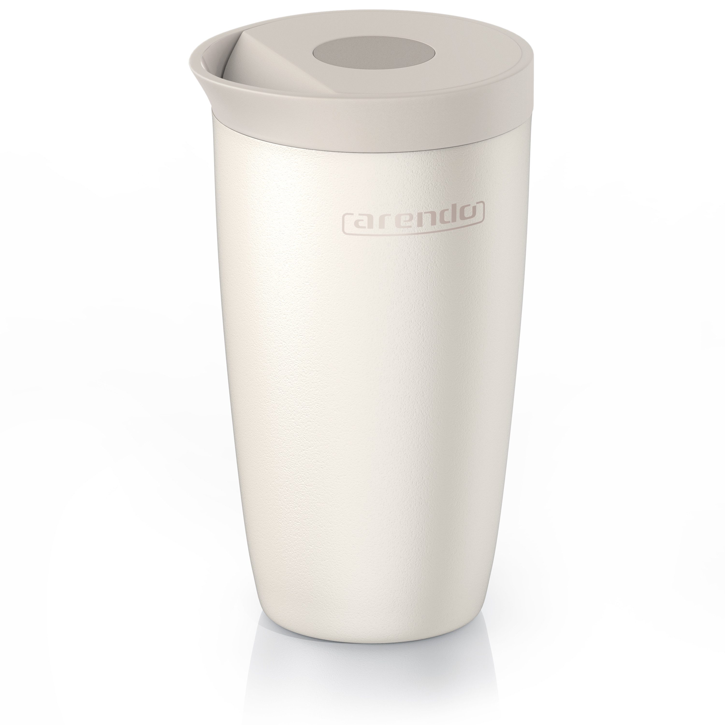 Arendo Thermobecher Thermal Mug 350 ml, Kaffee to go Becher mit Deckel aus Edelstahl 0,3 L, 2-tlg., Edelstahl, hält 12h heiß & 6h kalt, doppelwandig, 100% auslaufsicher, Coffe-to-go