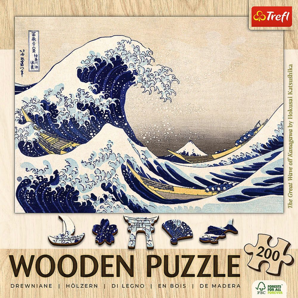 Trefl Puzzle Die Große Welle in Kanagawa Hokusai Katsushika, 20, 200 Puzzleteile