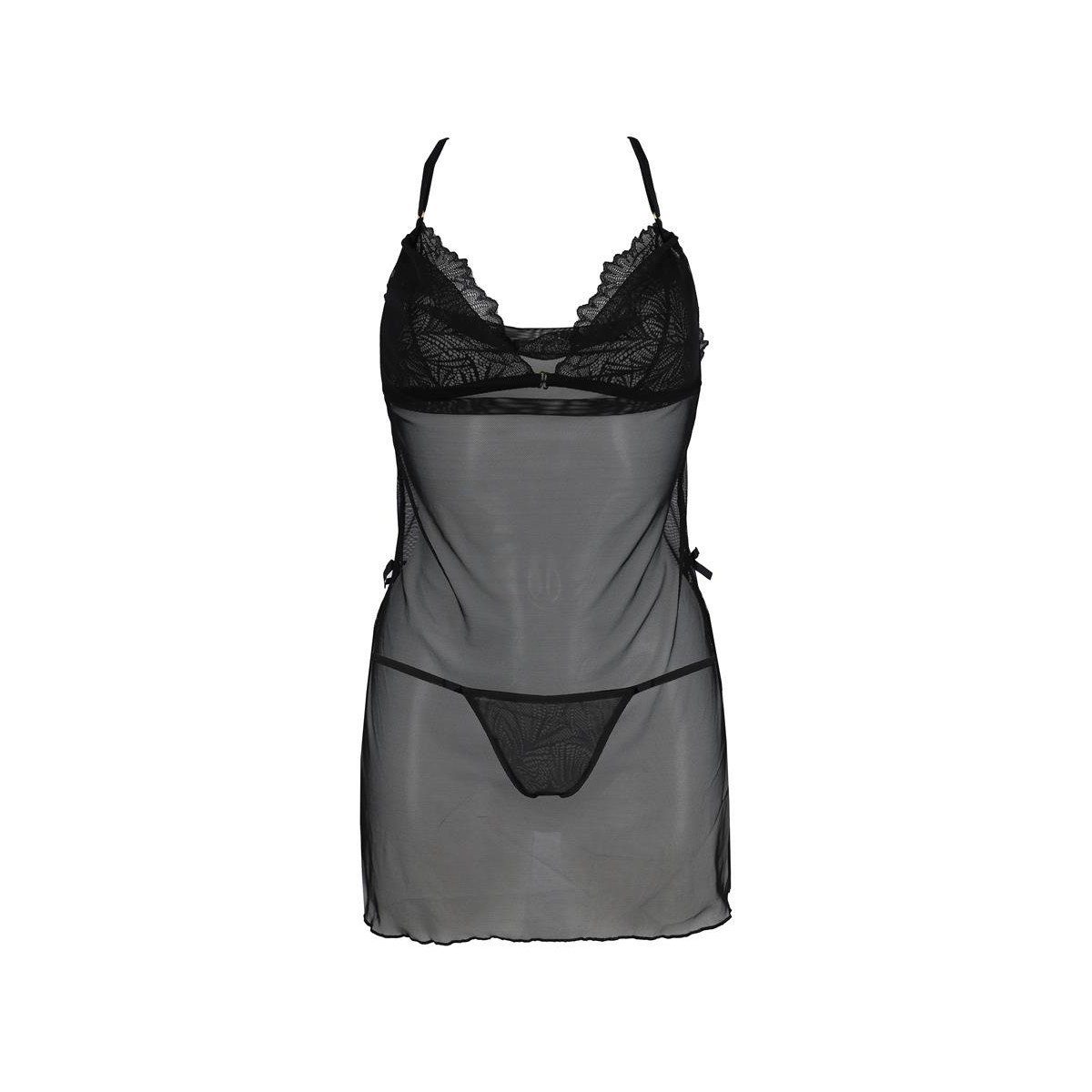 Deliena chemise PE - (L/XL,S/M) Passion-Exklusiv black Nachthemd