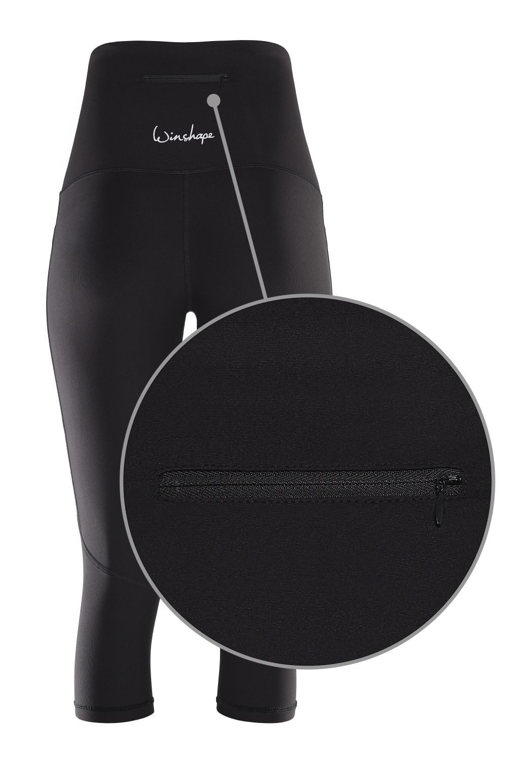 Winshape Leggings ¾-Functional Comfort HWL215C High Waist mit praktischen Taschen