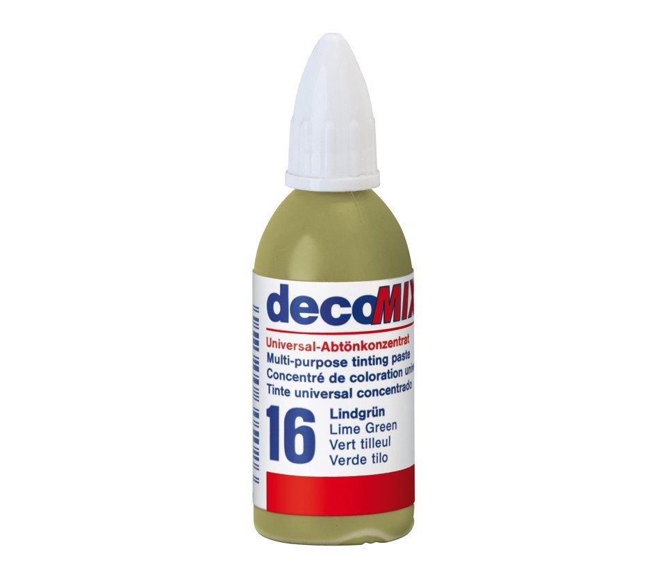 Abtönfarbe lindgrün Abtönkonzentrat und decotric® Vollton- 20 ml Decotric