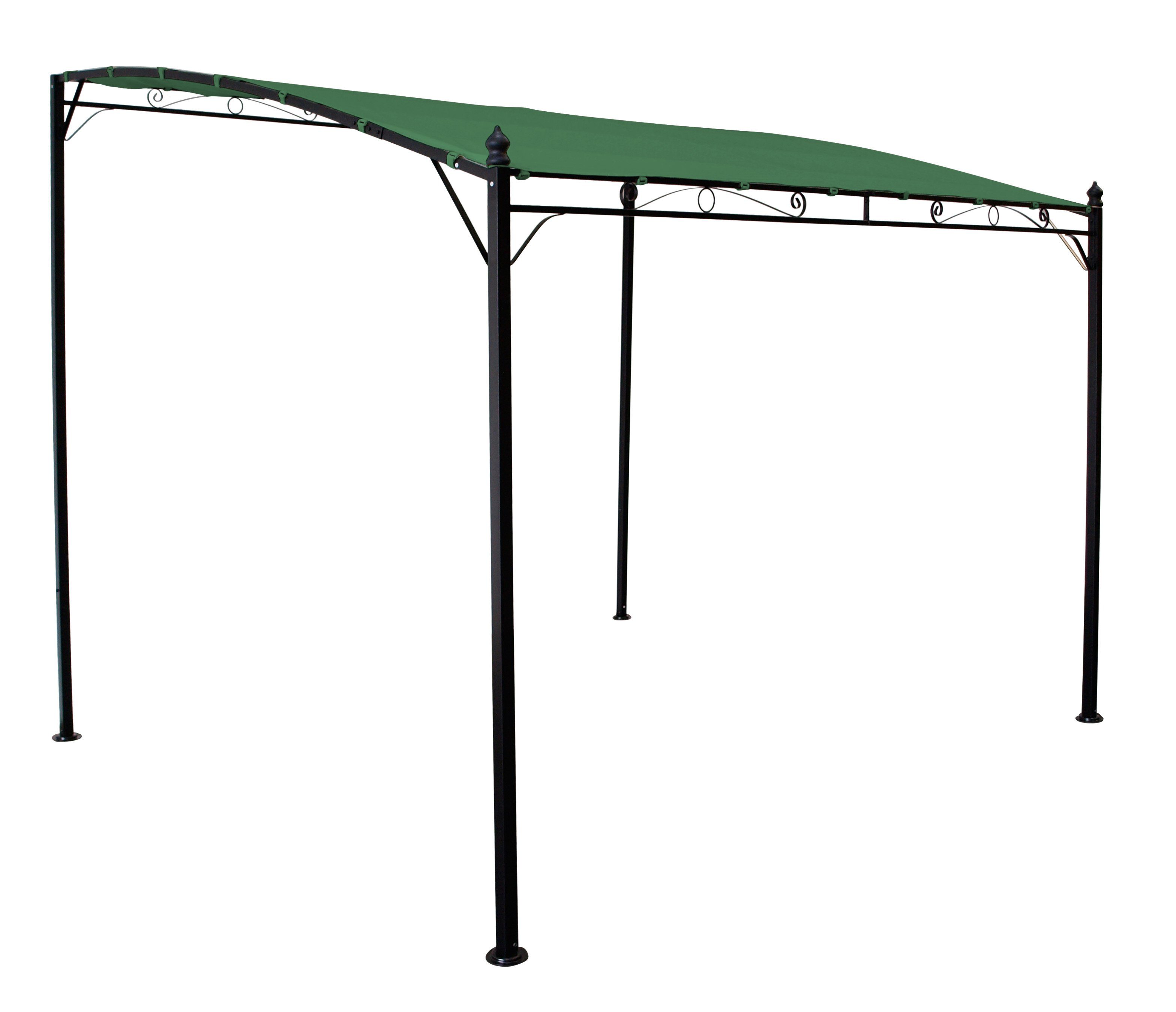 DEGAMO Ersatz Dachplane für Anbaupavillon Mantova 300x250cm wasserdicht dunkelgrün 