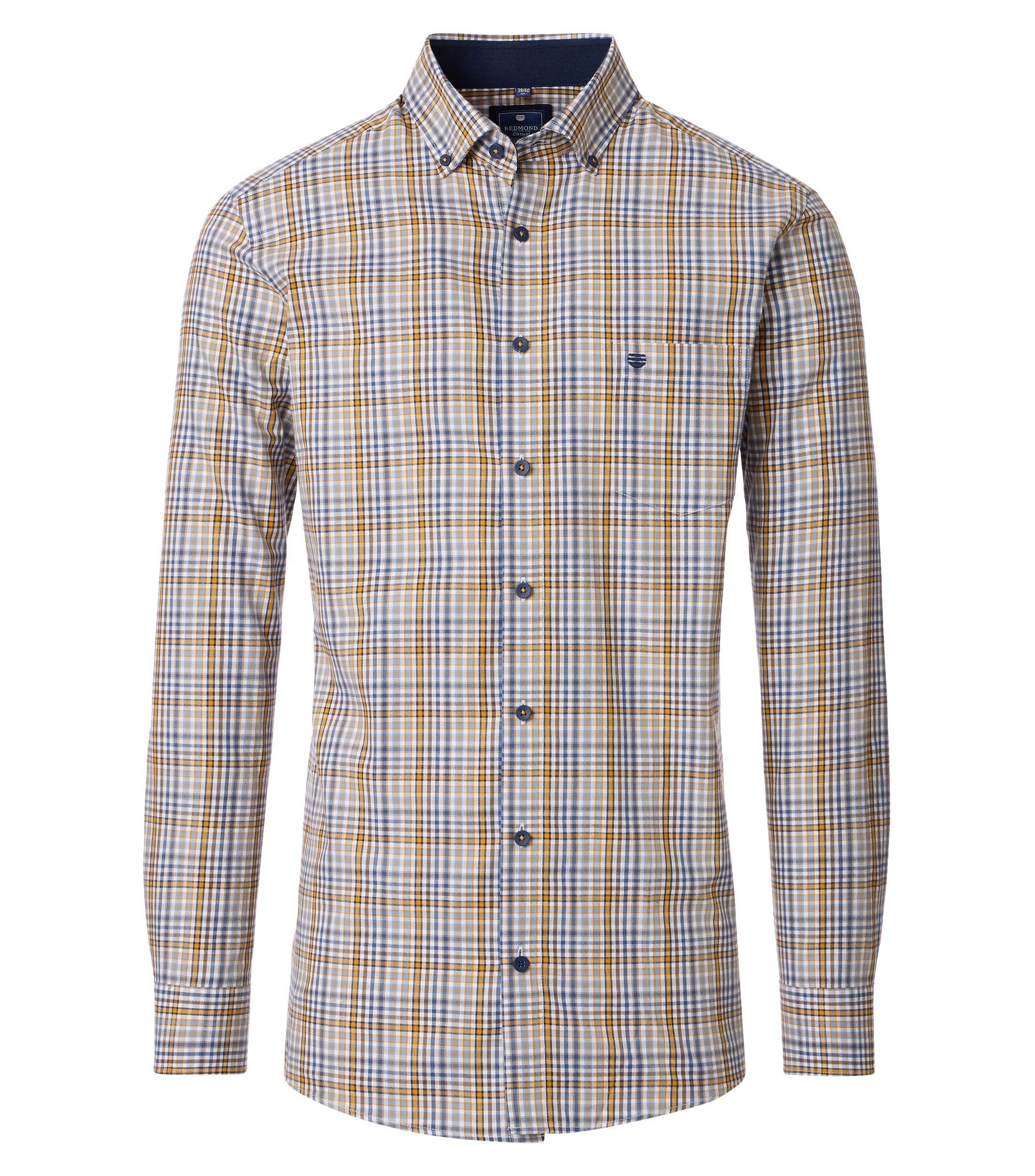 Redmond Langarmhemd kariert Modern Fit günstig online kaufen