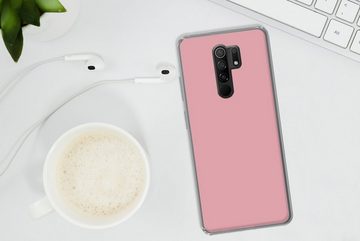 MuchoWow Handyhülle Rosa - Farben - Innenraum - Einfarbig - Farbe, Phone Case, Handyhülle Xiaomi Redmi 9, Silikon, Schutzhülle