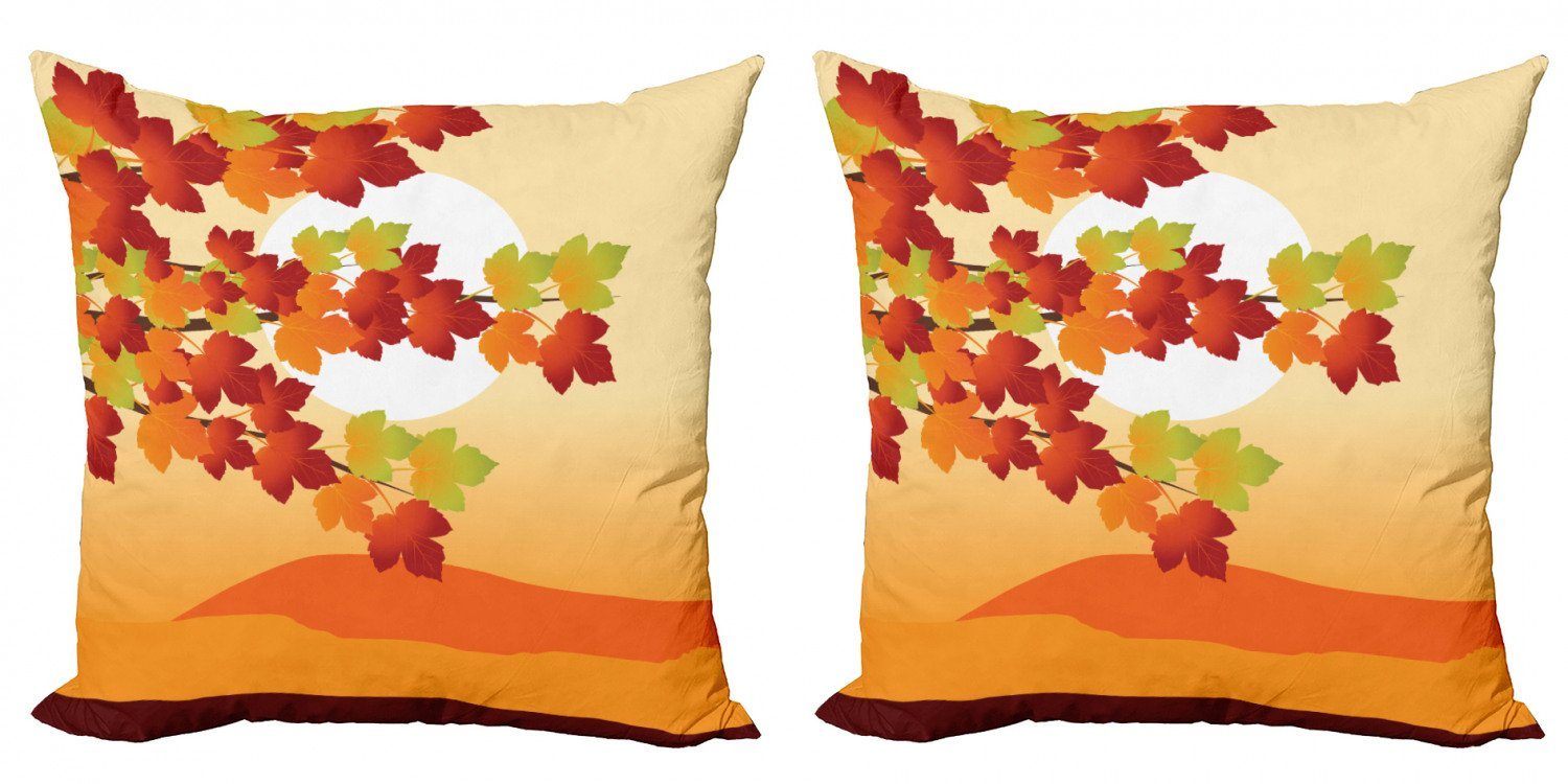 Herbst Accent (2 Stück), Kissenbezüge Tree Digitaldruck, Branchen Modern Abakuhaus Maple Doppelseitiger