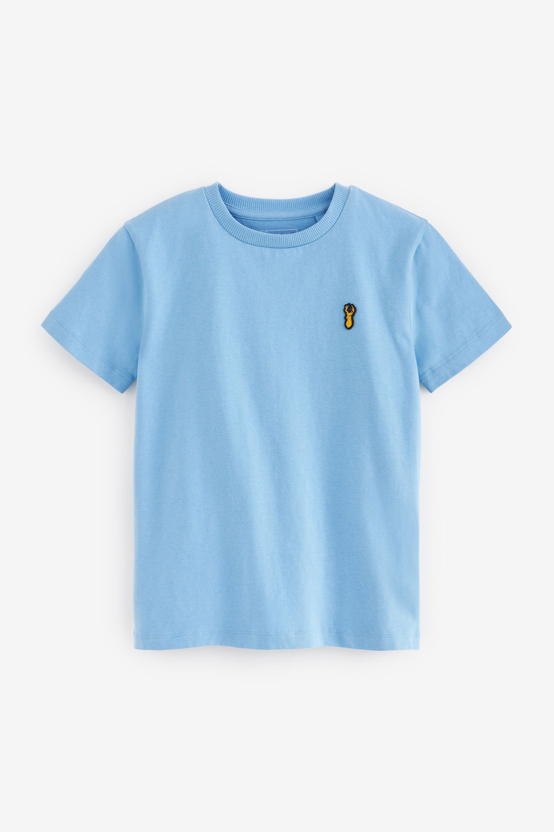 Next T-Shirt 4er-Pack Kurzarm-T-Shirts mit Hirsch-Stickerei günstig online kaufen