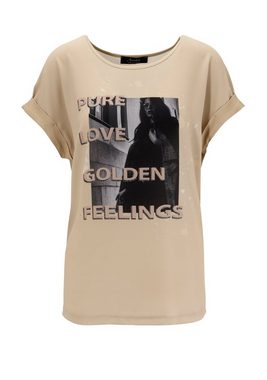 Aniston SELECTED Shirtbluse mit Fotoprint und Glitzersteinen - NEUE KOLLEKTION