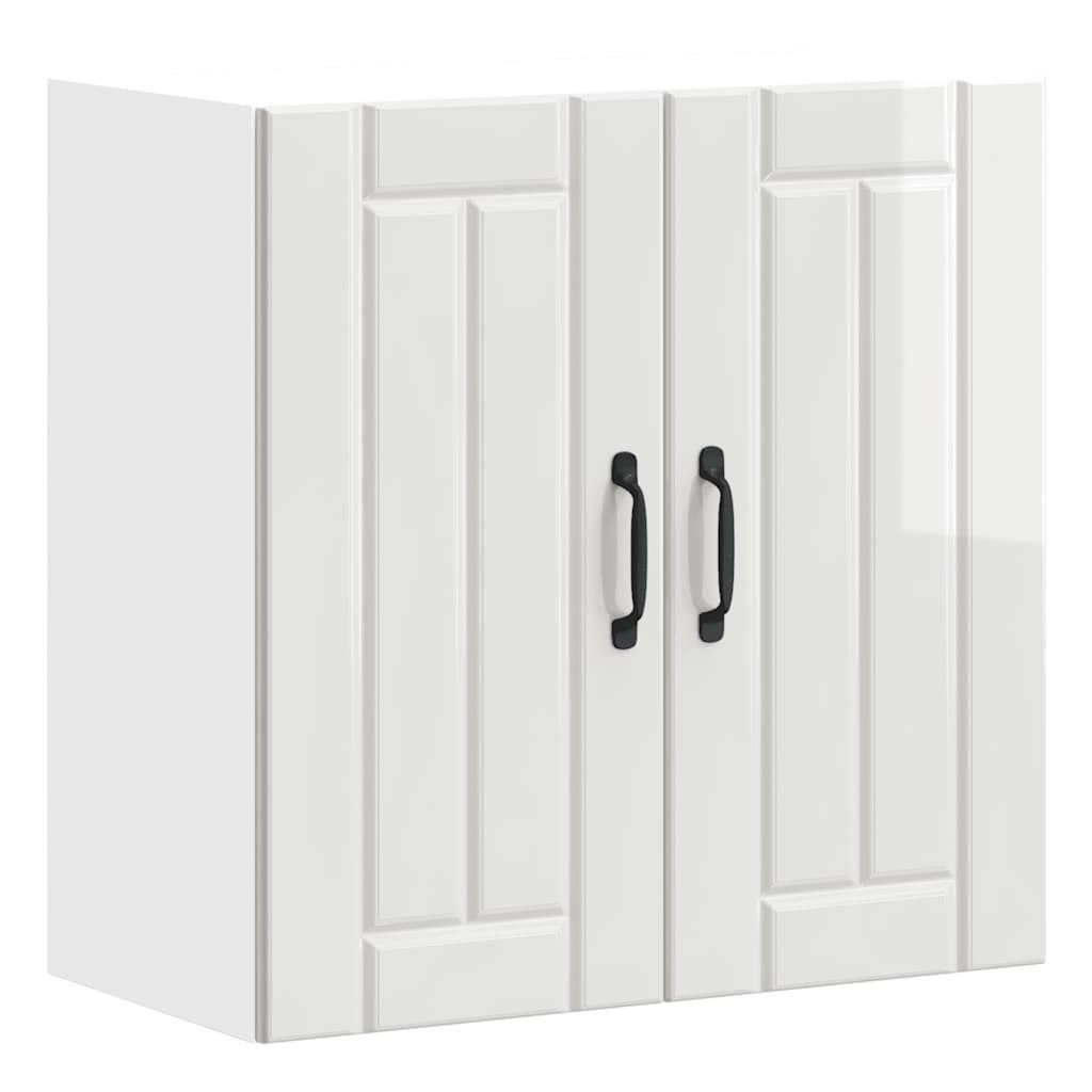 vidaXL Hängeschrank 60 x 31 x 60 cm Küchen-Hängeschrank Lucca Hochglanz-Weiß Spanplatte