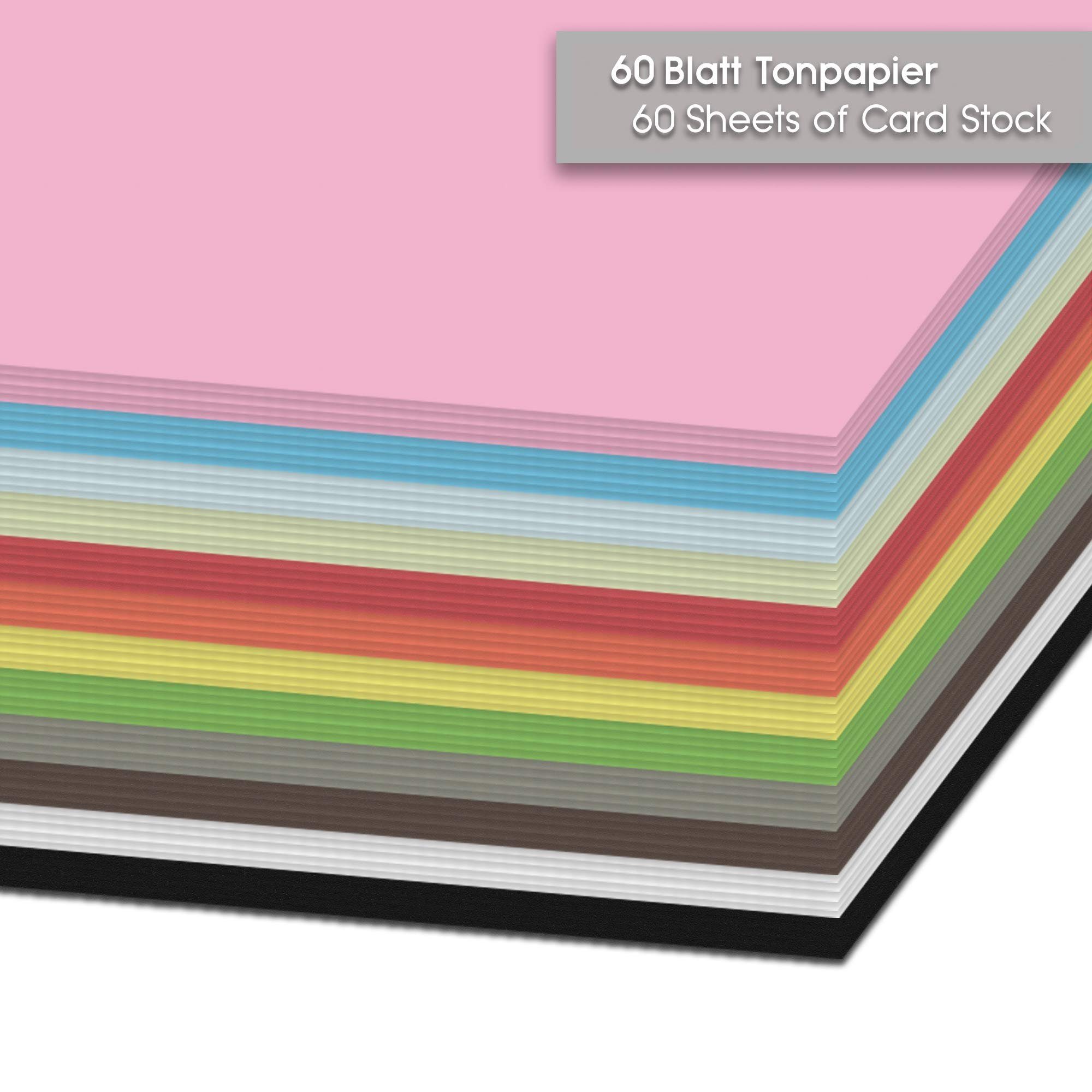 Tritart Aquarellpapier Tritart - durchgefärbt, Buntpapier Bastelpapier A3 Blatt, 60 130g/m²