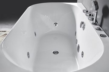 JVmoebel Whirlpool-Badewanne Acryl Whirlwanne Jacuzzi Indoor Whirlpool Badewanne Home Spa Weiß, (1-tlg), Made in Europa