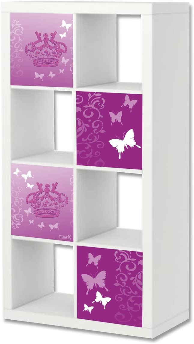 STIKKIPIX Möbelfolie »ER01«, (MÖBEL NICHT INKLUSIVE) Butterfly Möbelfolie, Aufkleber-Set passend für das Regal EXPEDIT/KALLAX von IKEA
