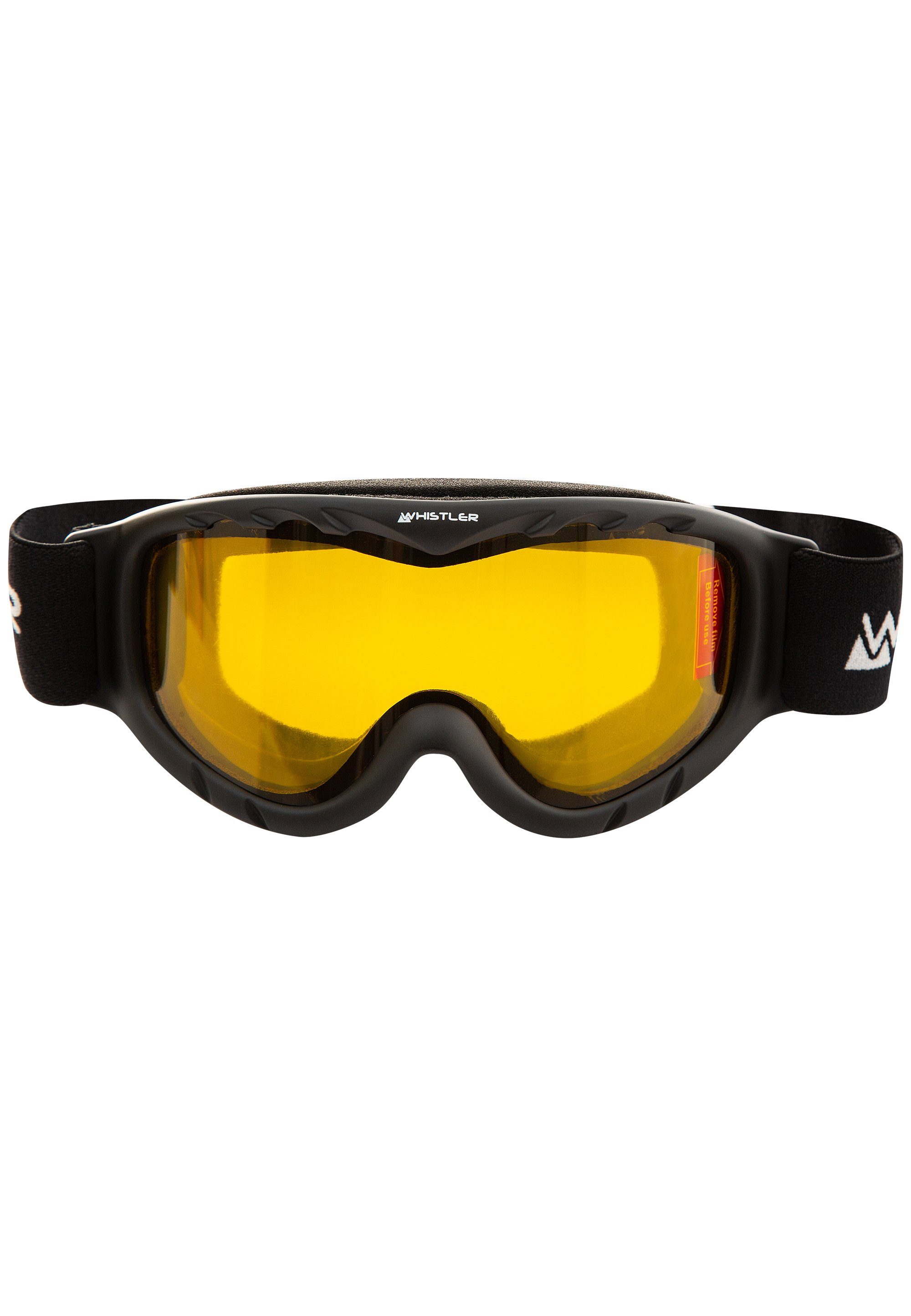 Goggle, schwarz mit Skibrille Ski Jr. WHISTLER WS300 Anti-Fog-Beschichtung