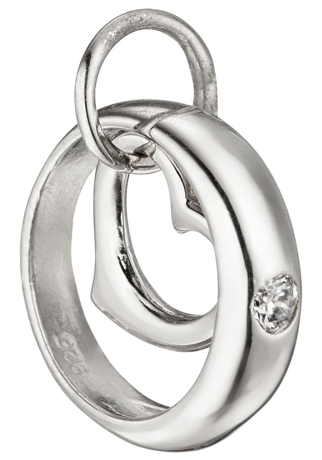 JOBO Herzanhänger Anhänger Taufring, 9...