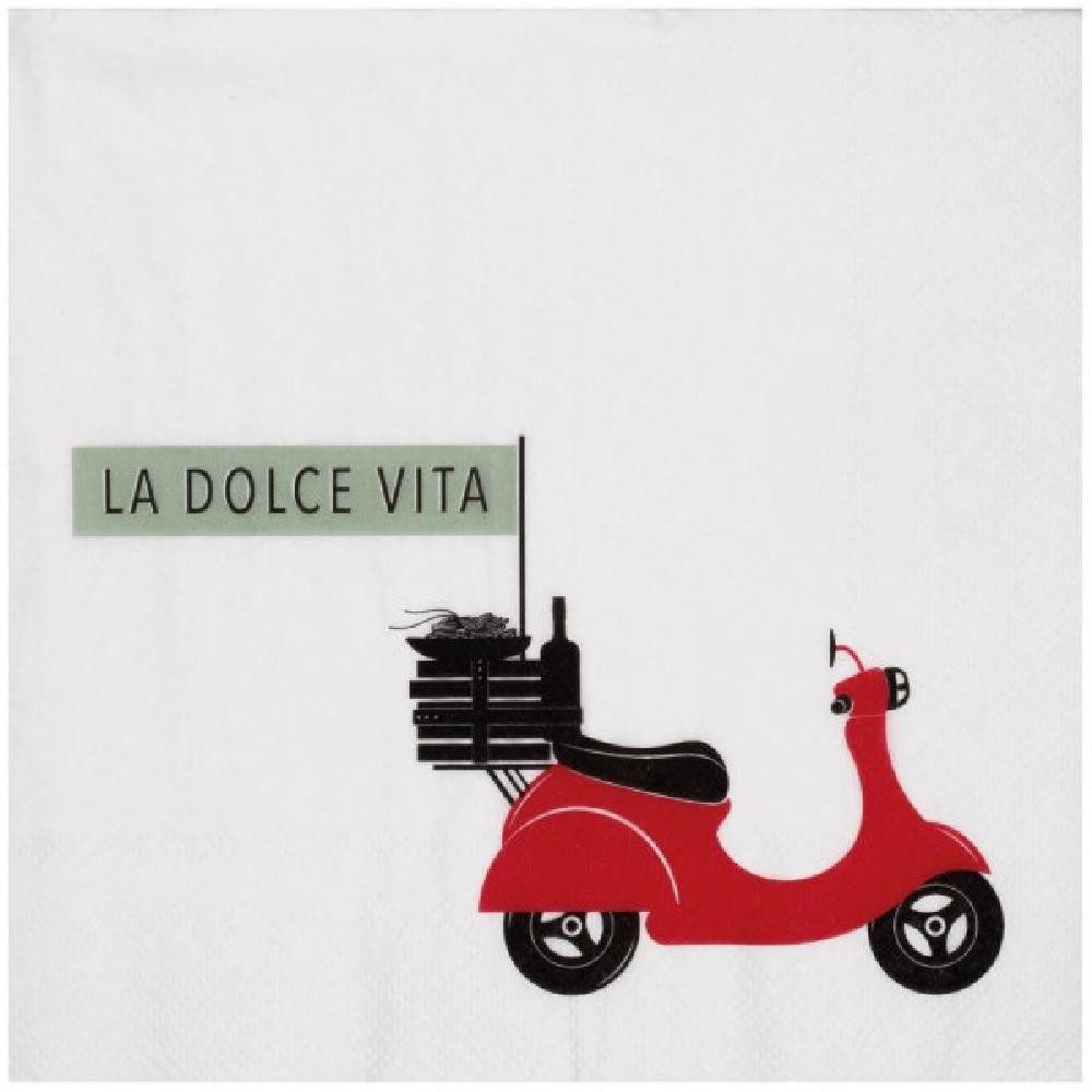 Räder Serviettenhalter Design Serviette Dining La Dolce Vita Weiß (20-teilig)
