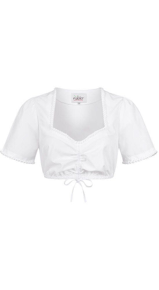 Dirndlbluse Dirndlbluse Kurzarm Katja in Weiß von Nübler