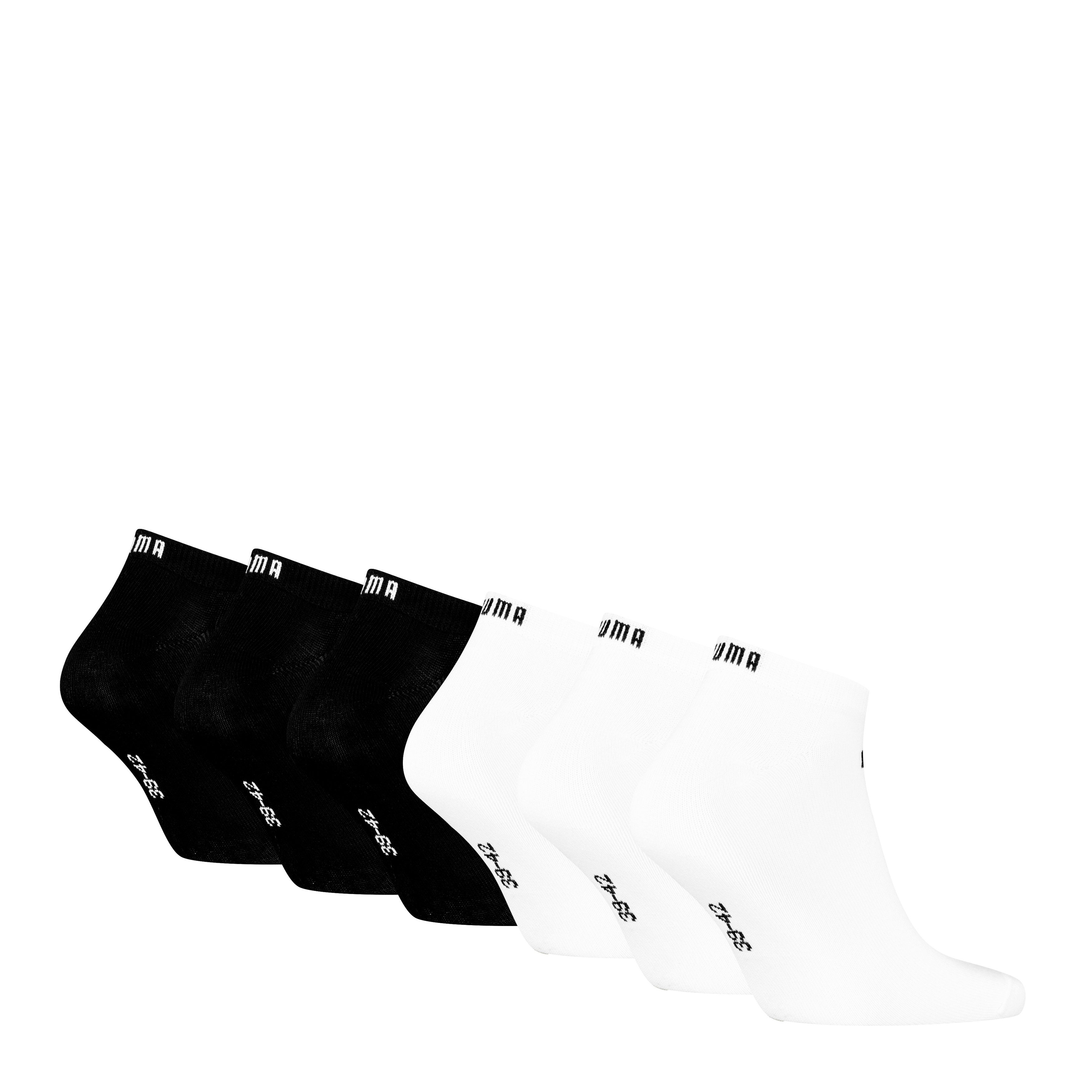 PUMA Sportsocken PUMA Damen und Herren Elements Sneaker Socken im 6er Pack (6-Paar) Logoschriftzug