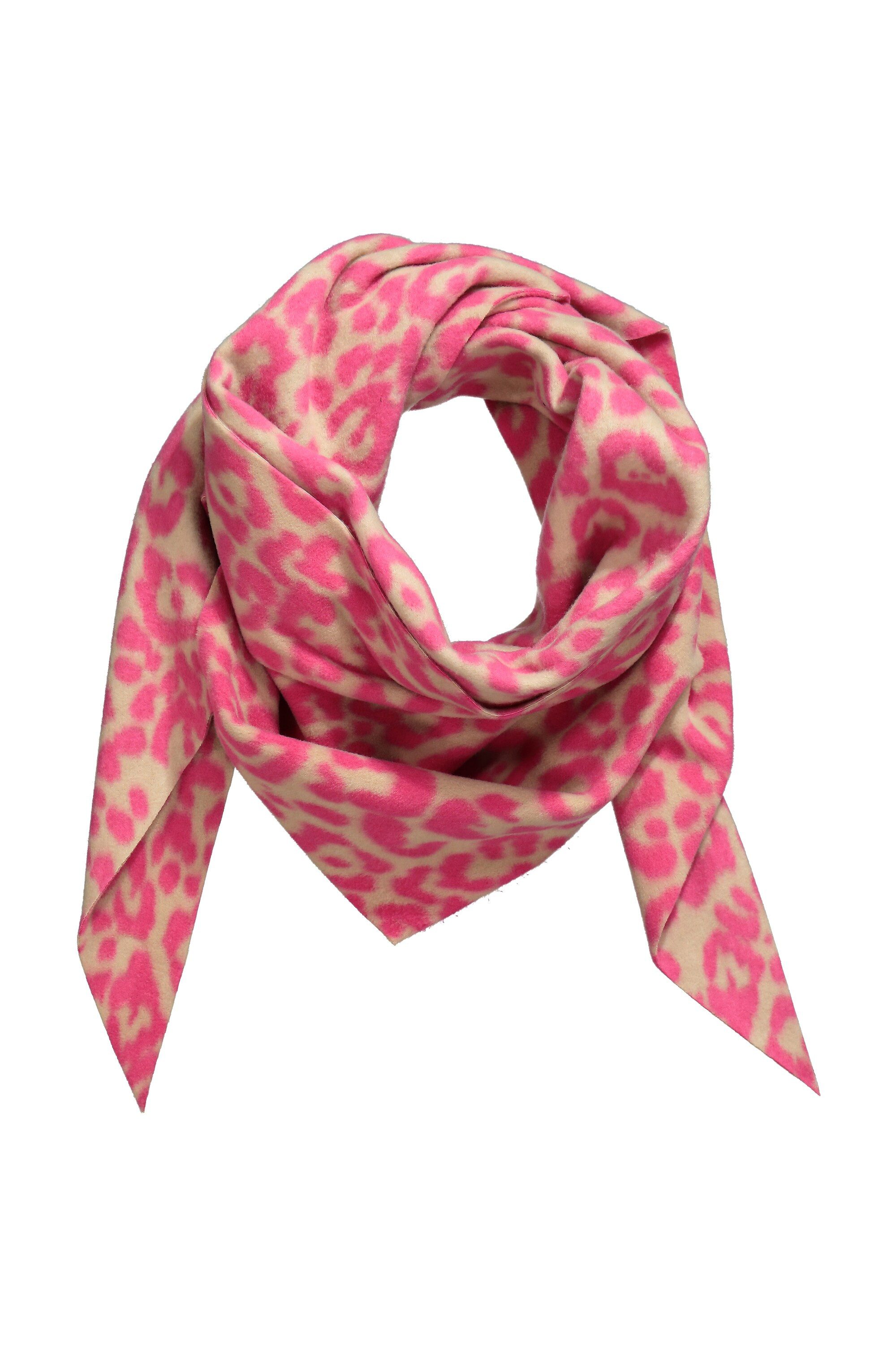 Ulla Popken Halstuch Schal Leomuster Fleece Dreiecksform