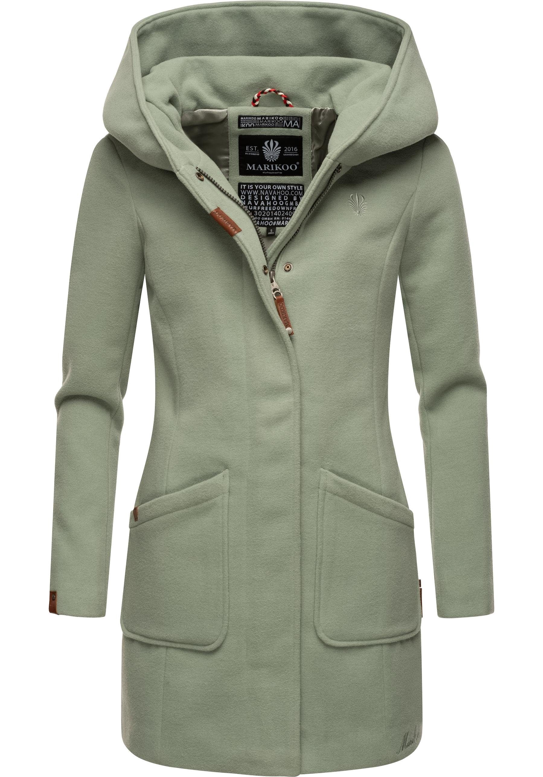 Marikoo Wintermantel Maikoo hochwertiger Mantel in Wollmantel-Optik mit gro günstig online kaufen