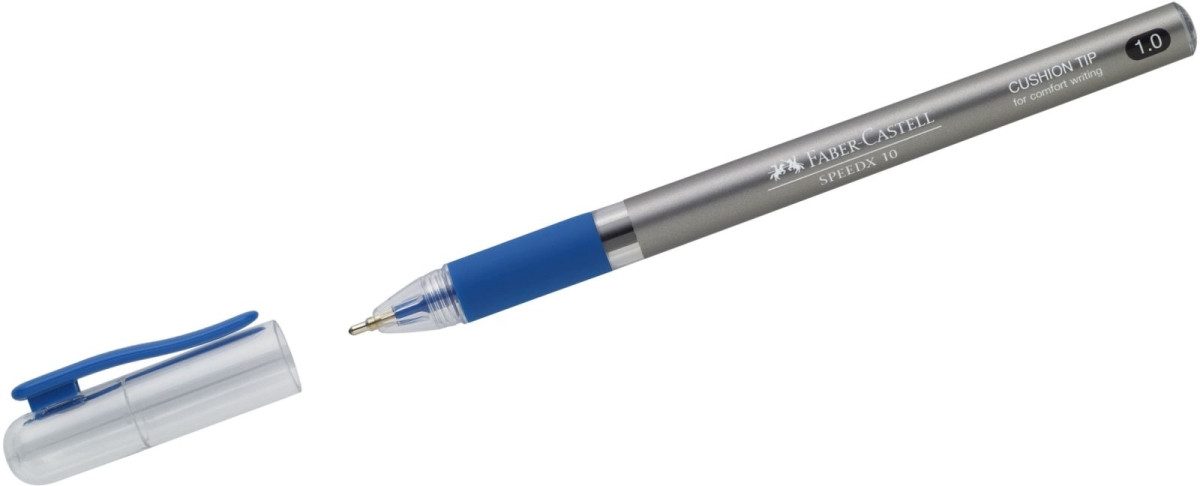 Faber-Castell Tintenfeinschreiber Kugelschreiber SpeedX M blau (10 Stück)