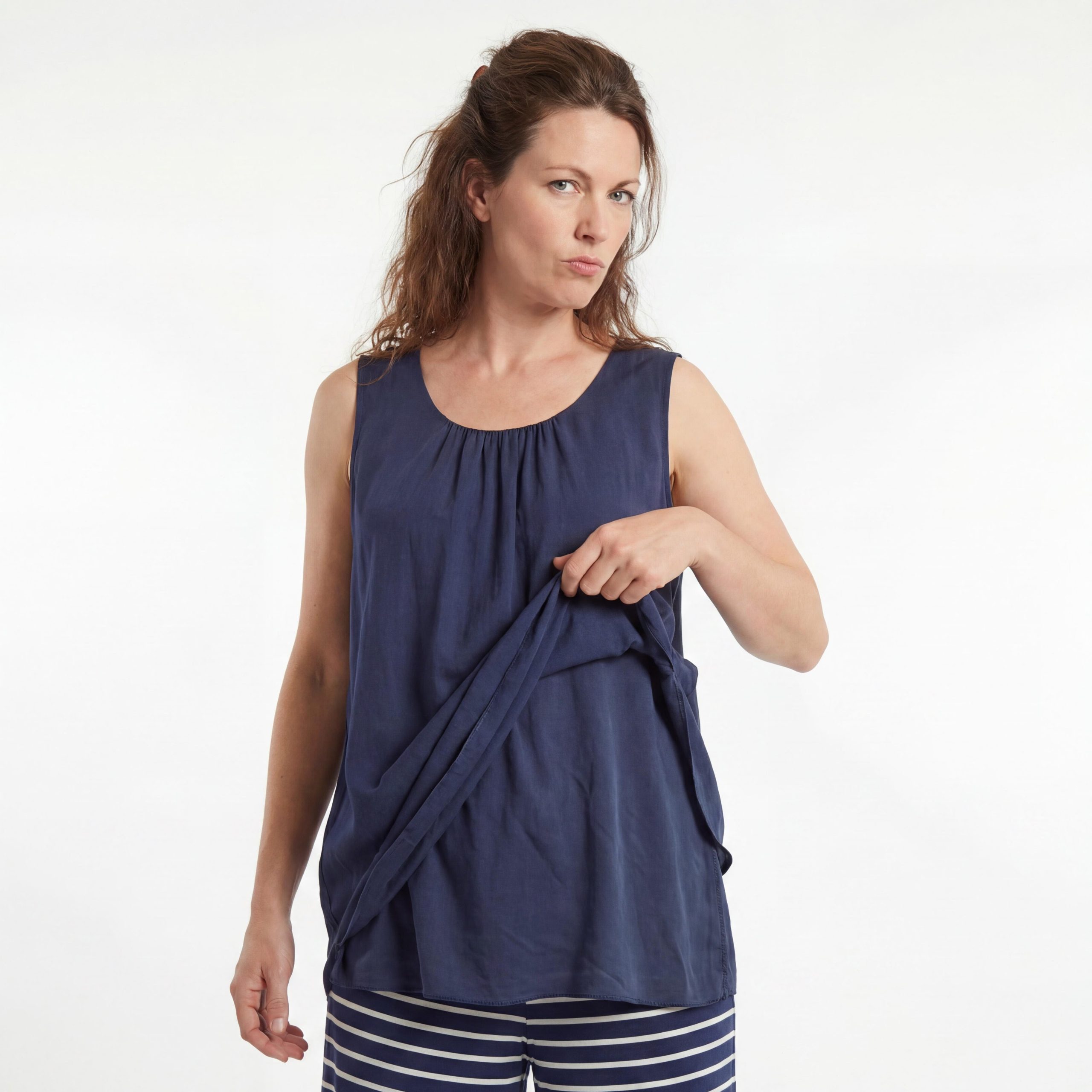 OriginalYou Trägertop Damen Long Top Sommer Oberteil ärmelloses Strandshirt mit Innentop für blickdichten Tragekomfort, erhältlich von 36-50 – Bild 5 von 5